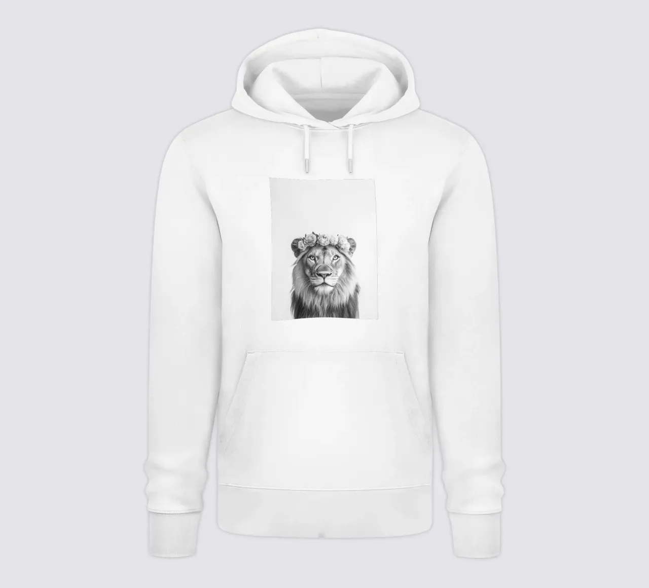 Leone Simba B&N felpa con cappuccio da Carinaprint