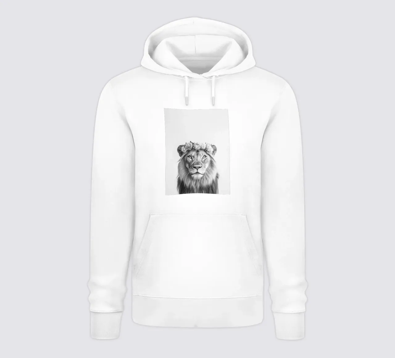 Simba B&W Löwe Hoodie von Carinaprint