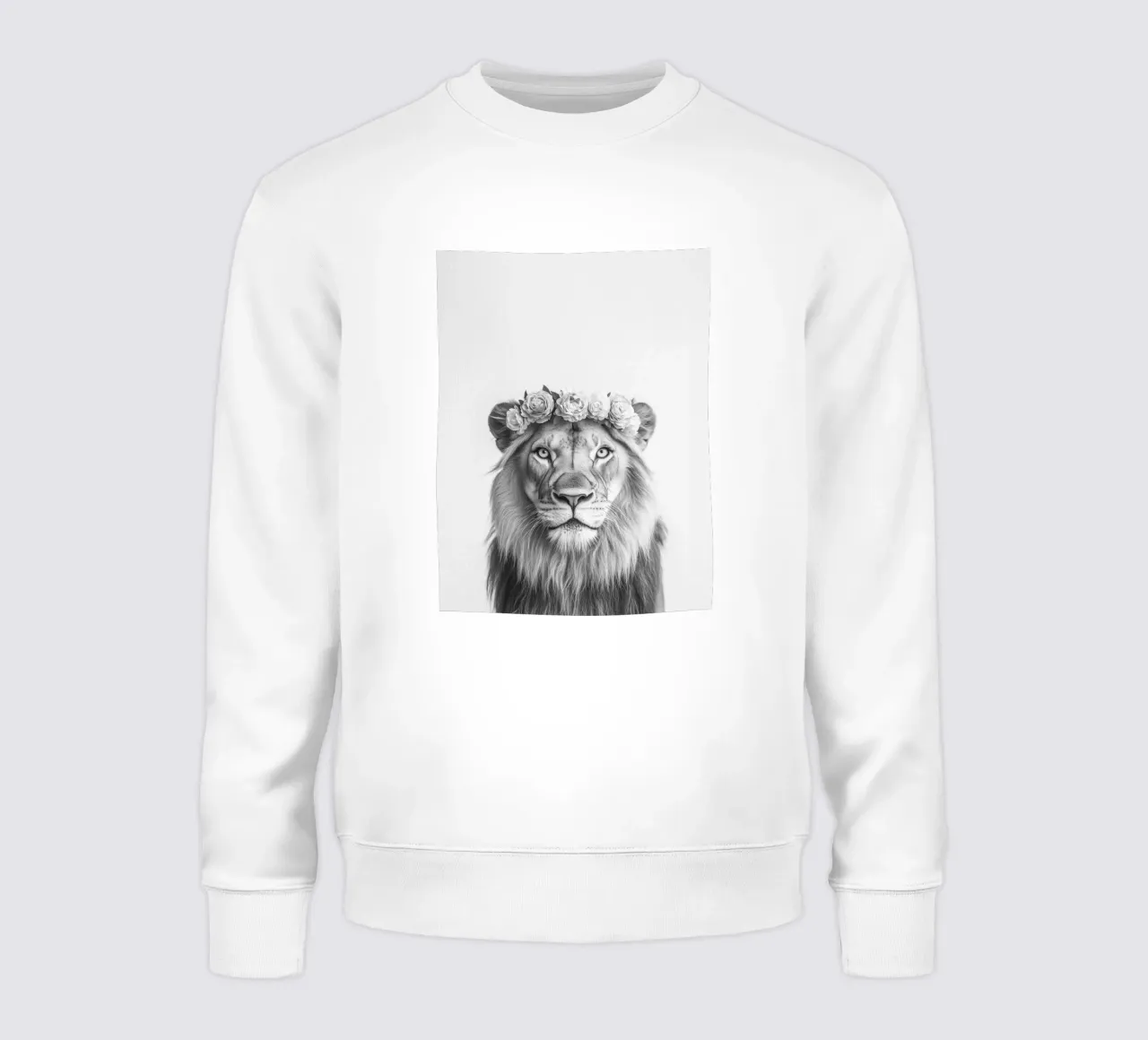 Simba León en blanco y negro sudadera de Carinaprint