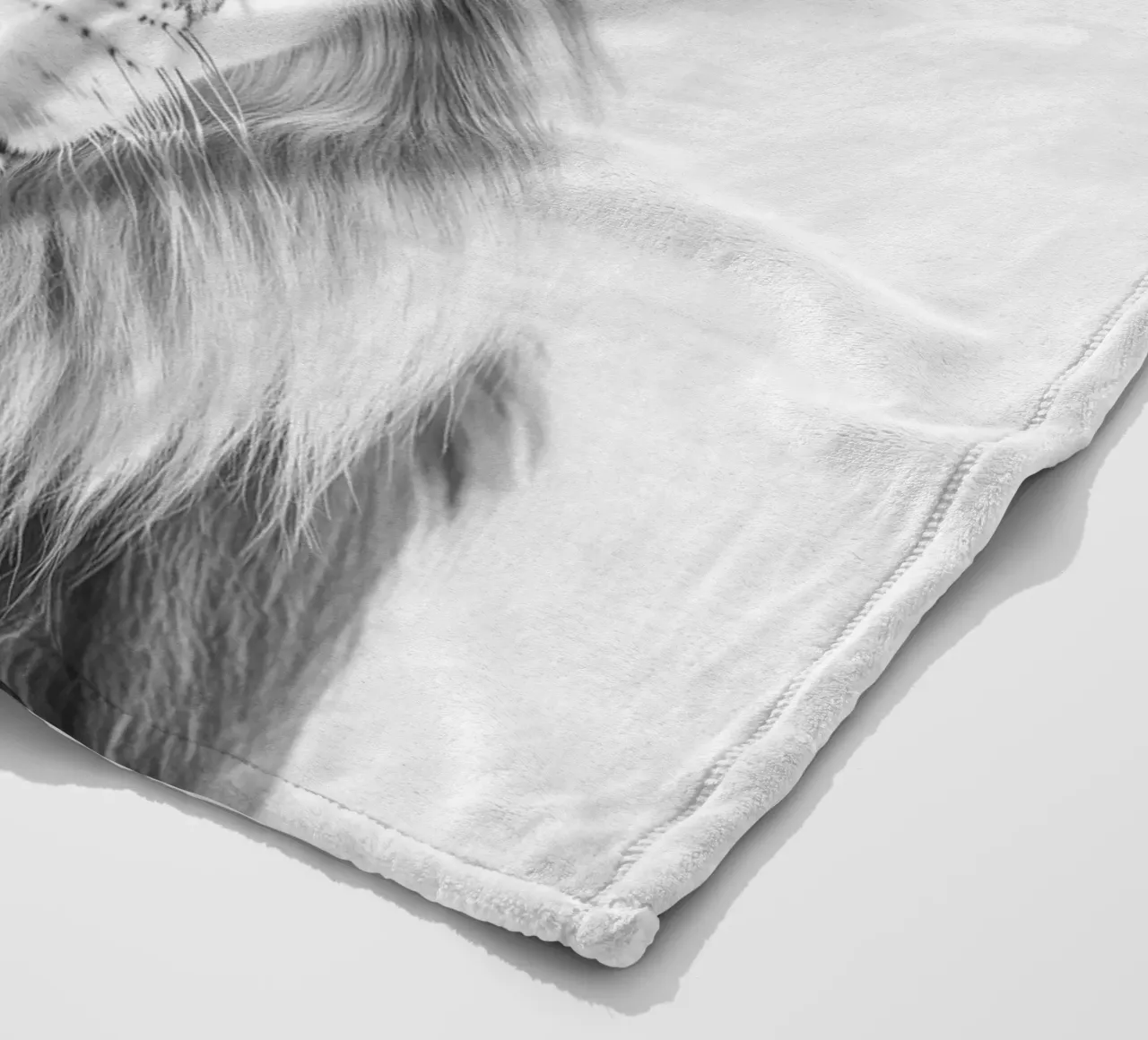 Simba León en blanco y negro manta de franela de Carinaprint