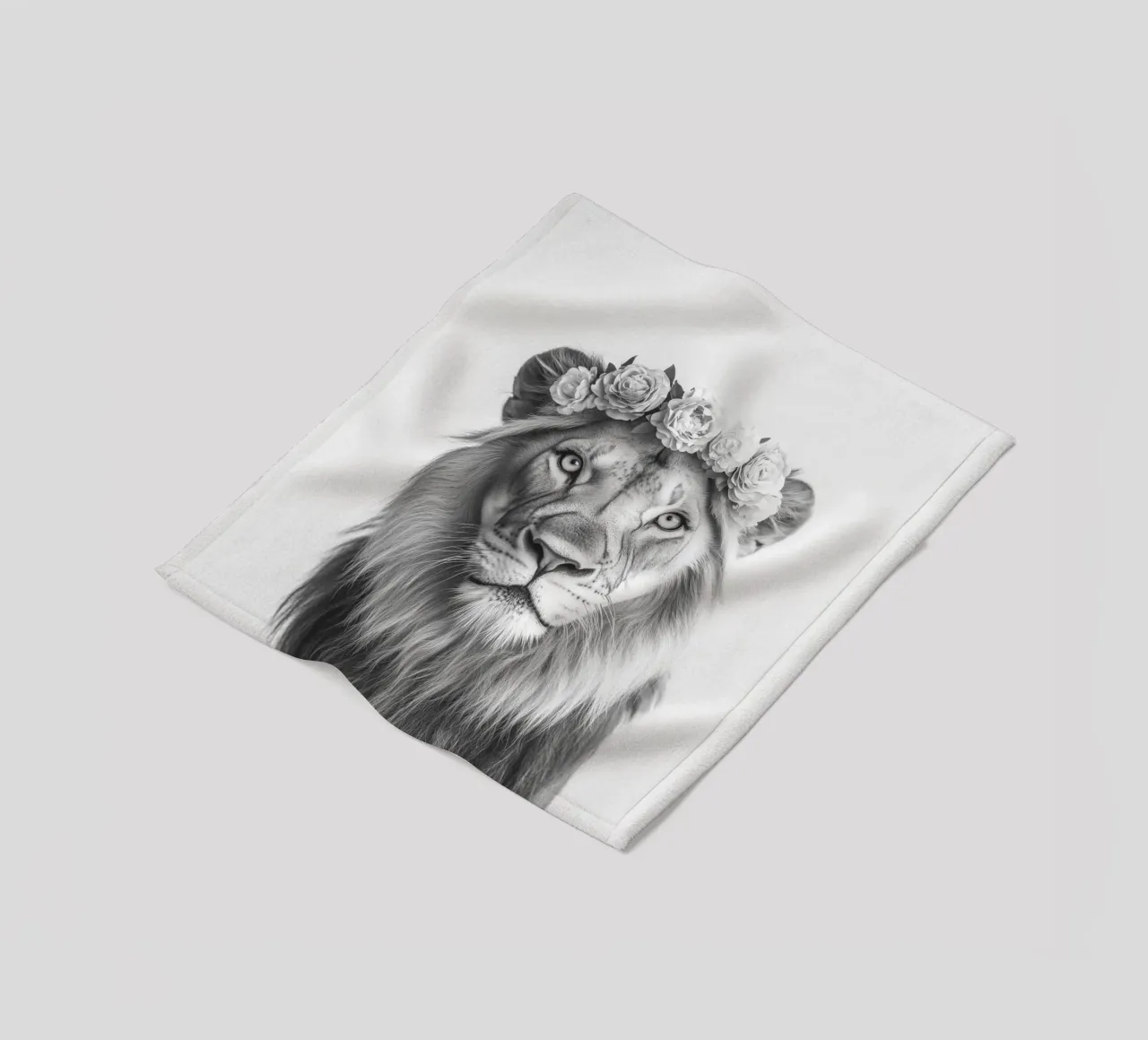 Simba León en blanco y negro manta de franela de Carinaprint