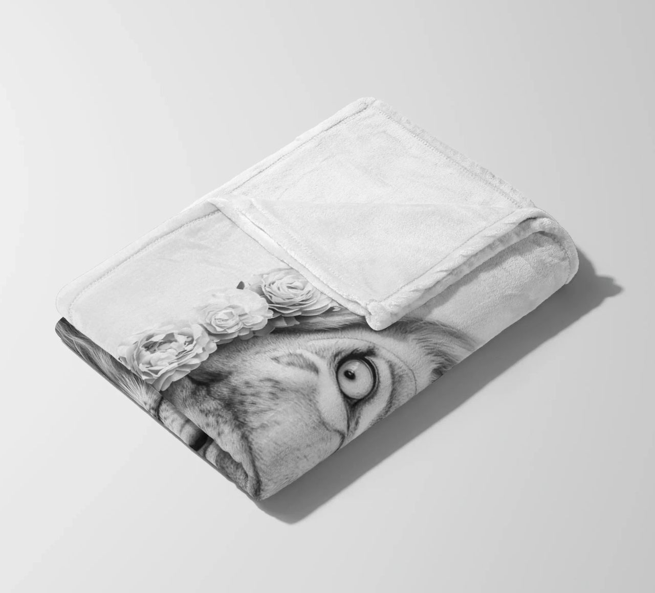 Leone Simba B&N coperta in pile da Carinaprint