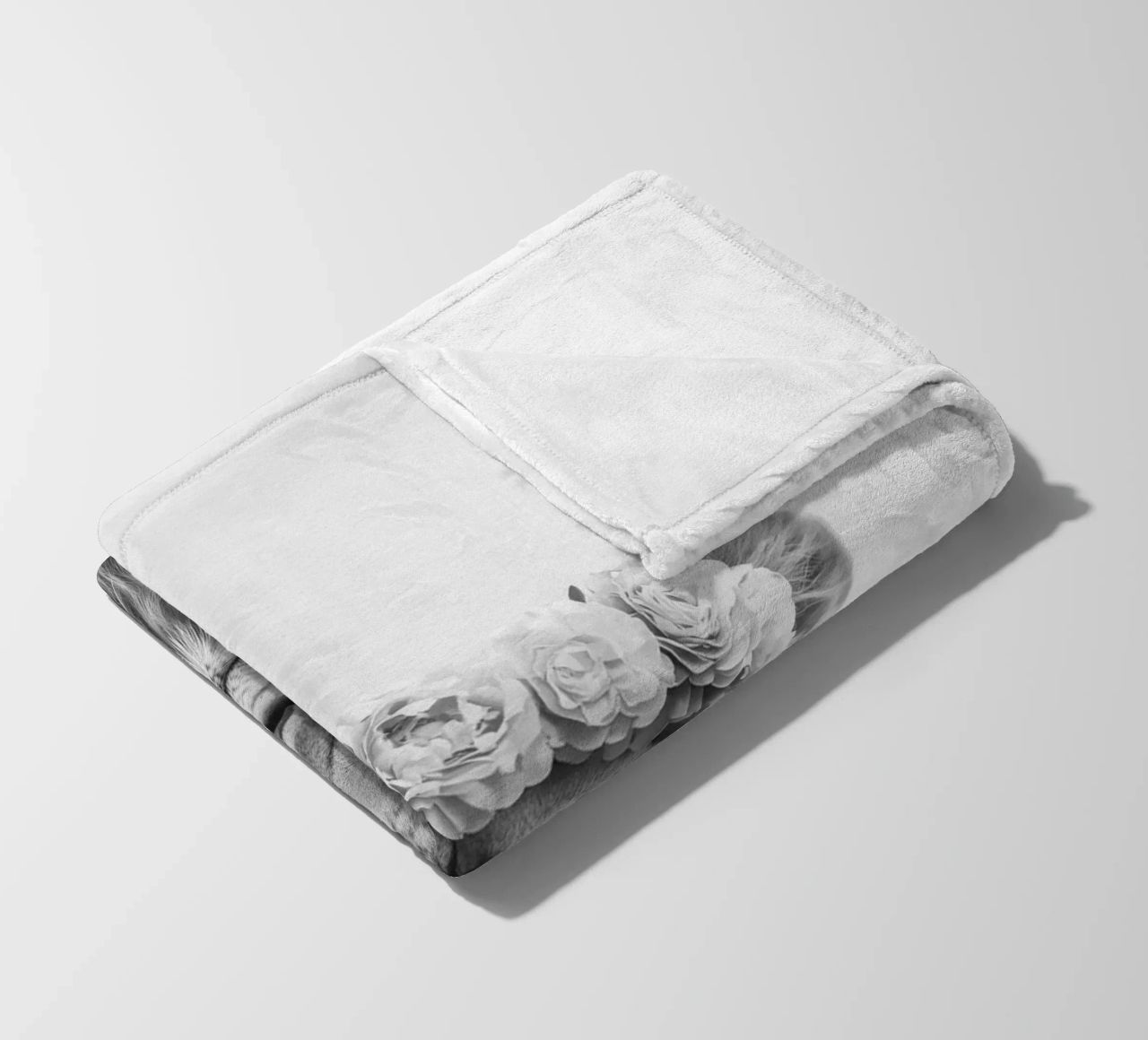 Leone Simba B&N coperta in pile da Carinaprint