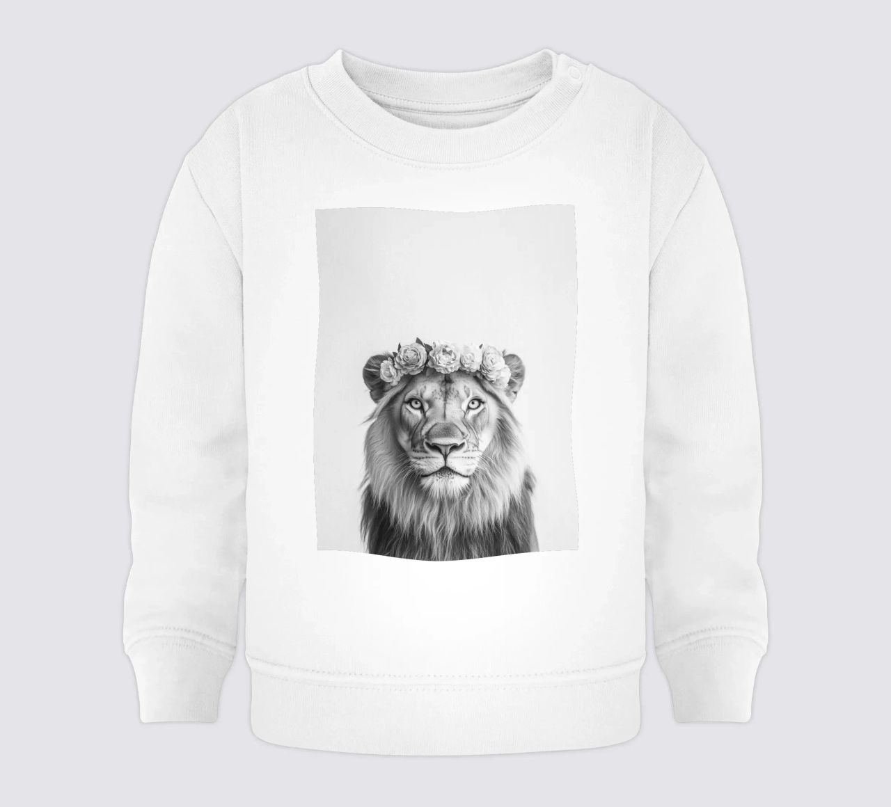 Leone Simba B&N felpa neonato da Carinaprint
