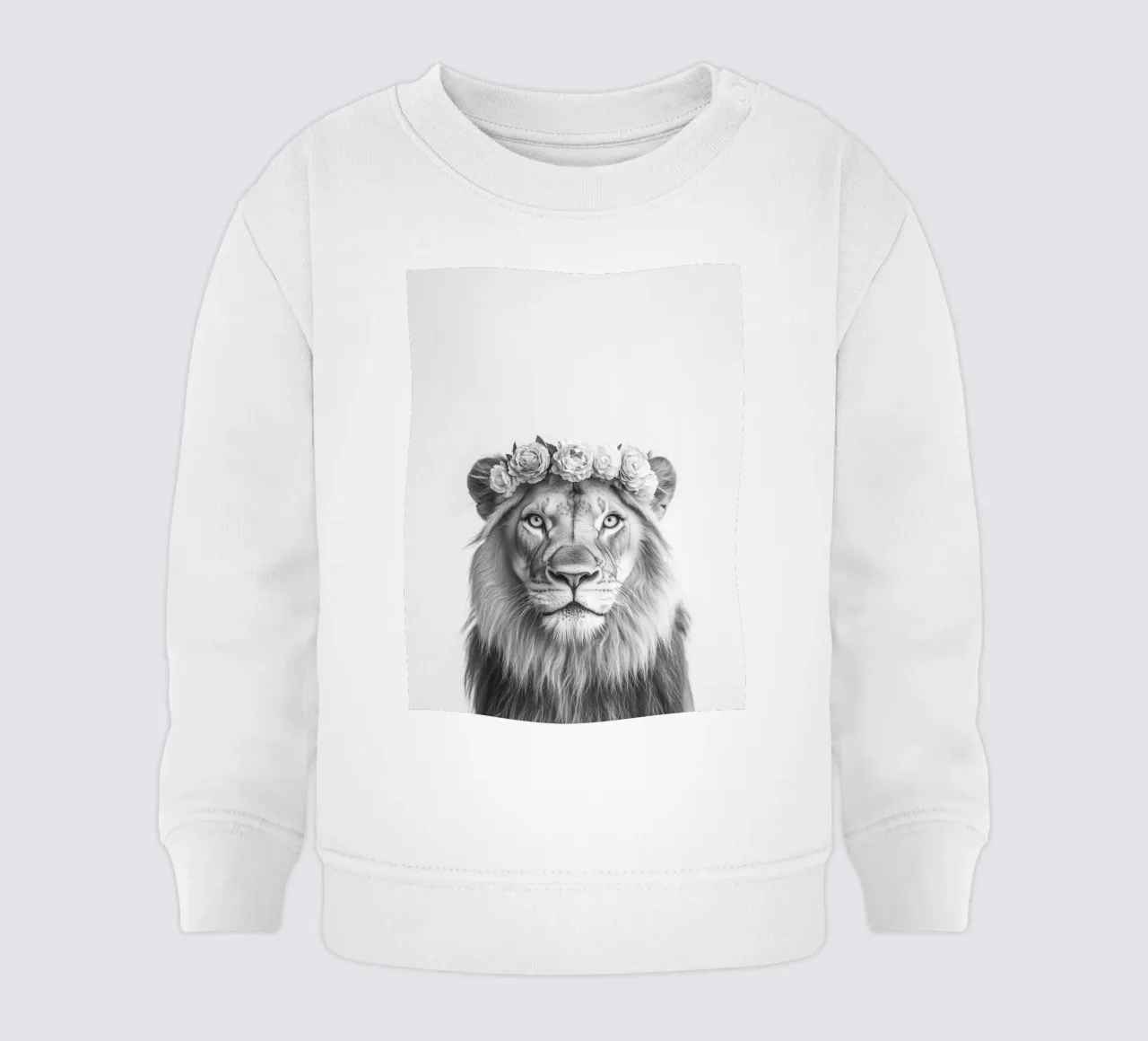 Leone Simba B&N felpa neonato da Carinaprint