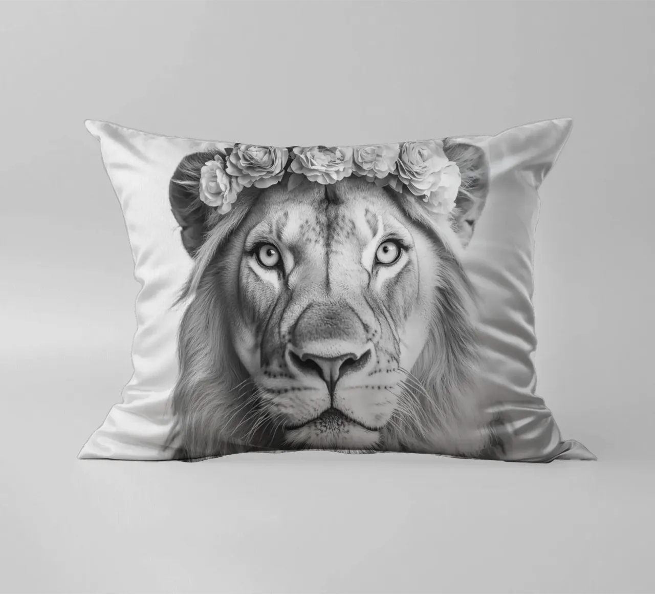 Leone Simba B&N cuscino da Carinaprint