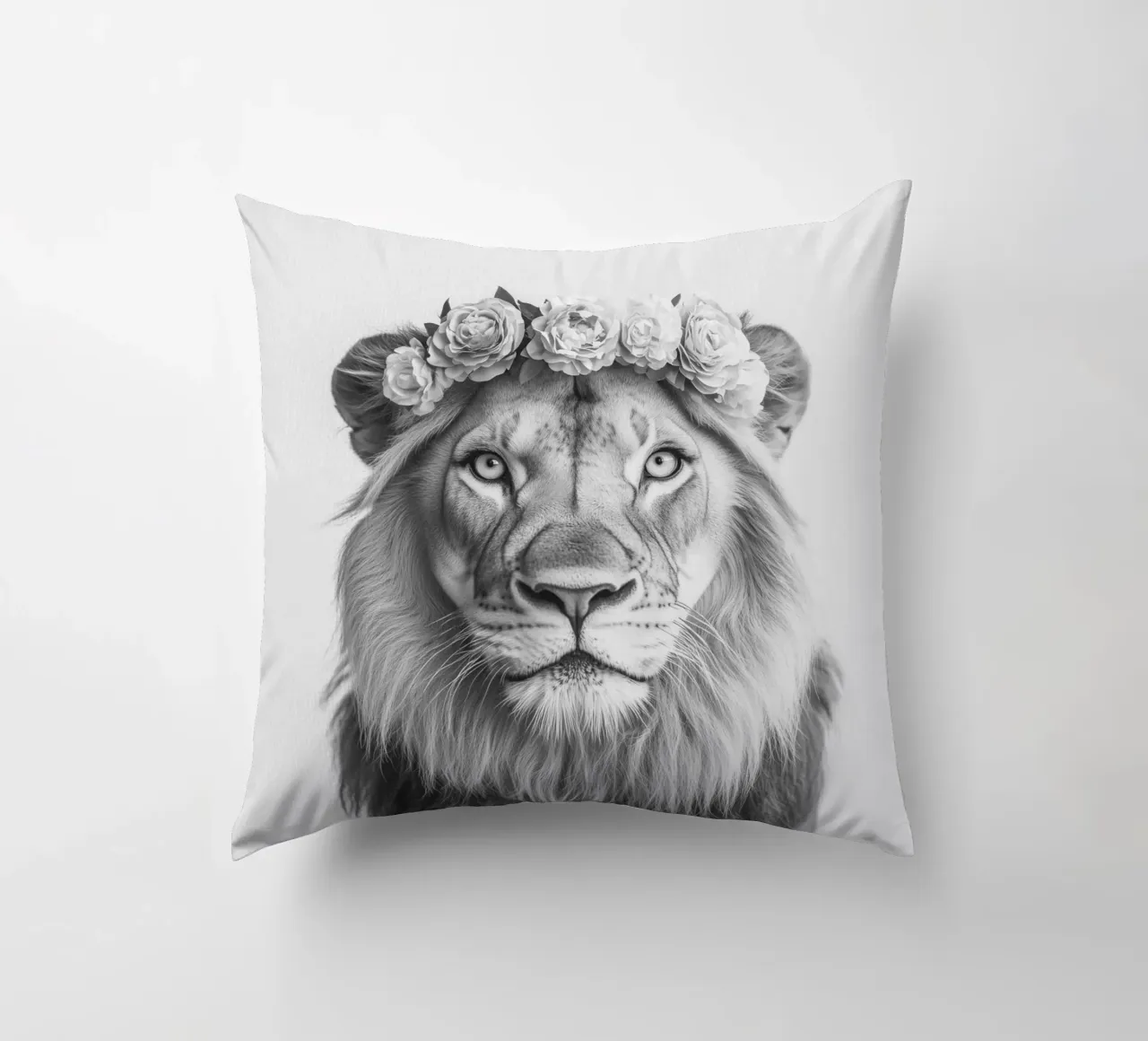 Leone Simba B&N cuscino da Carinaprint