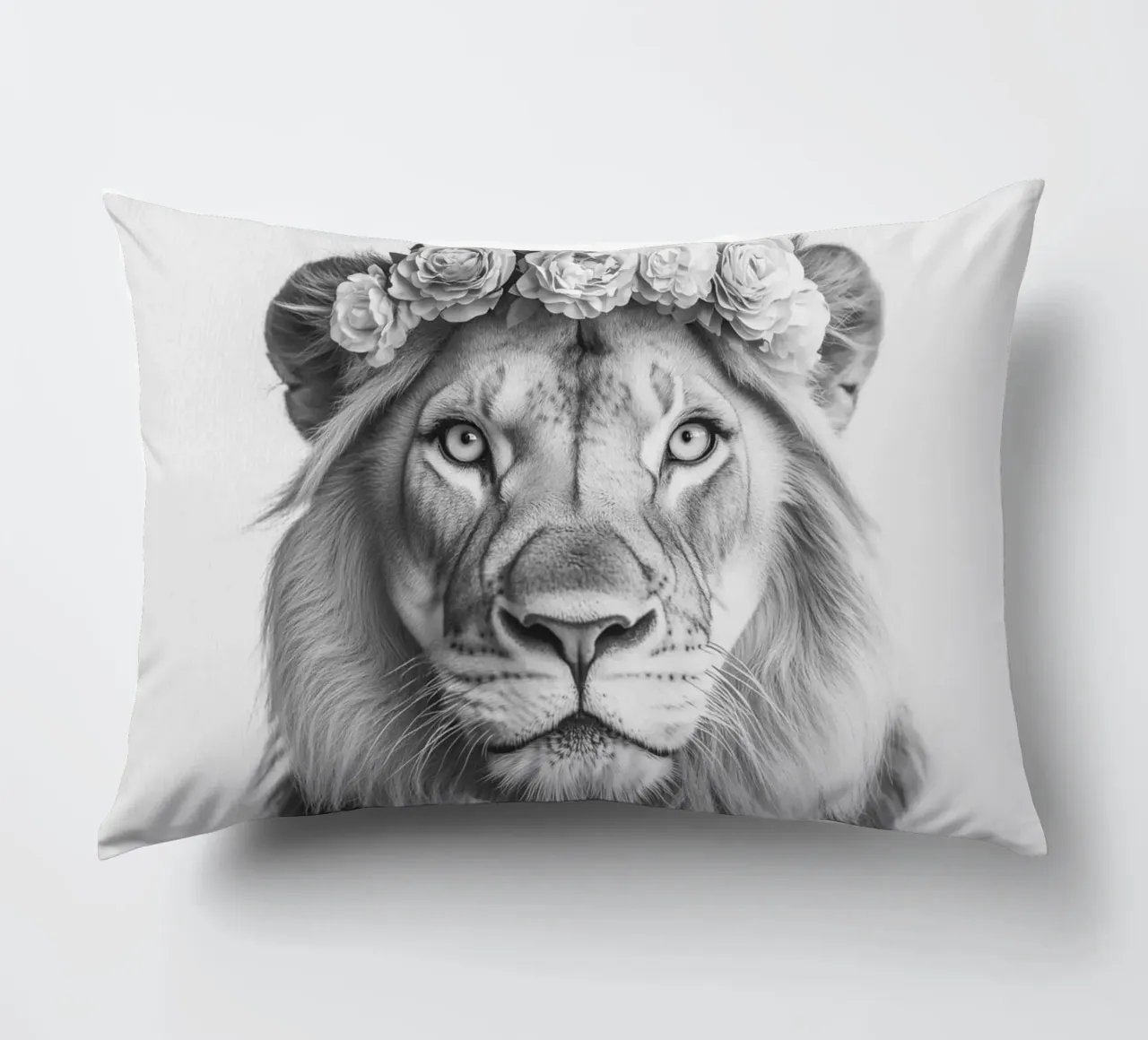 Leone Simba B&N cuscino da Carinaprint