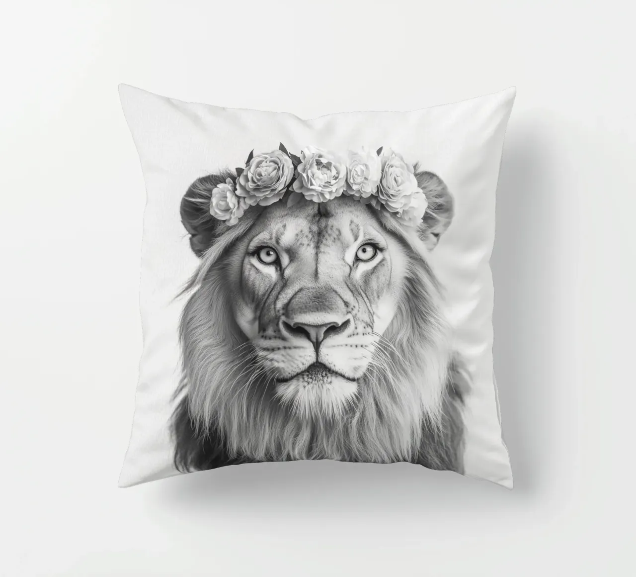 Leone Simba B&N cuscino da Carinaprint