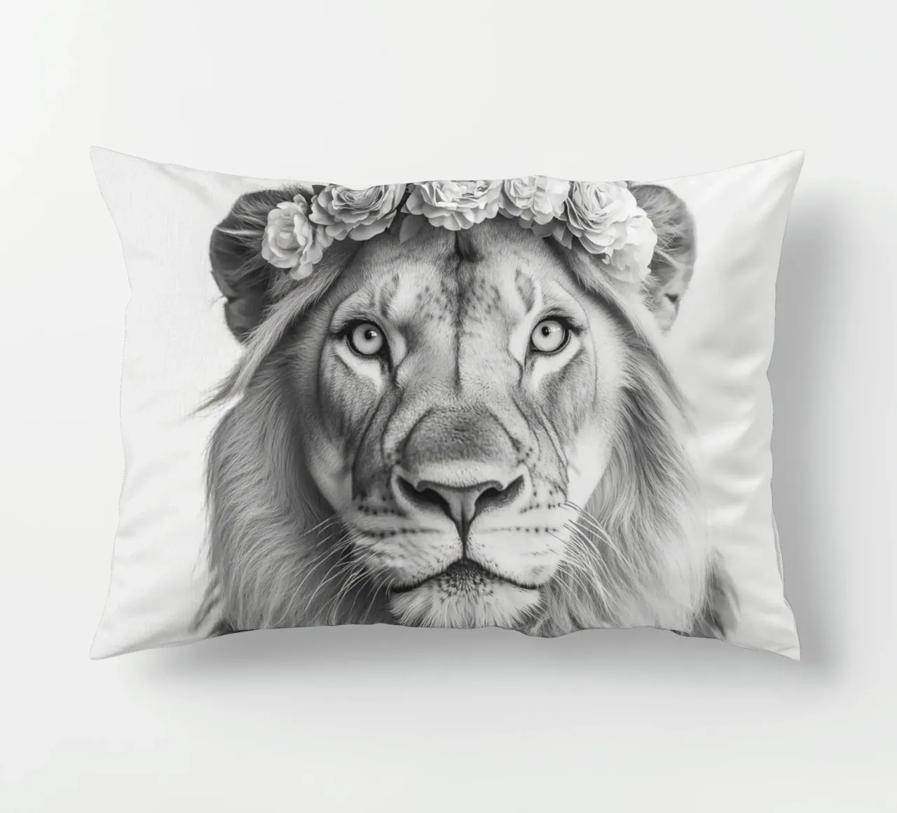 Leone Simba B&N cuscino da Carinaprint