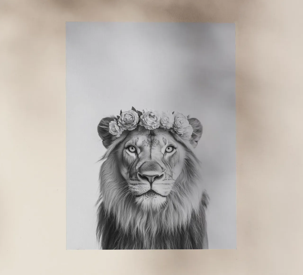 Leone Simba B&N pellicola backlit da Carinaprint