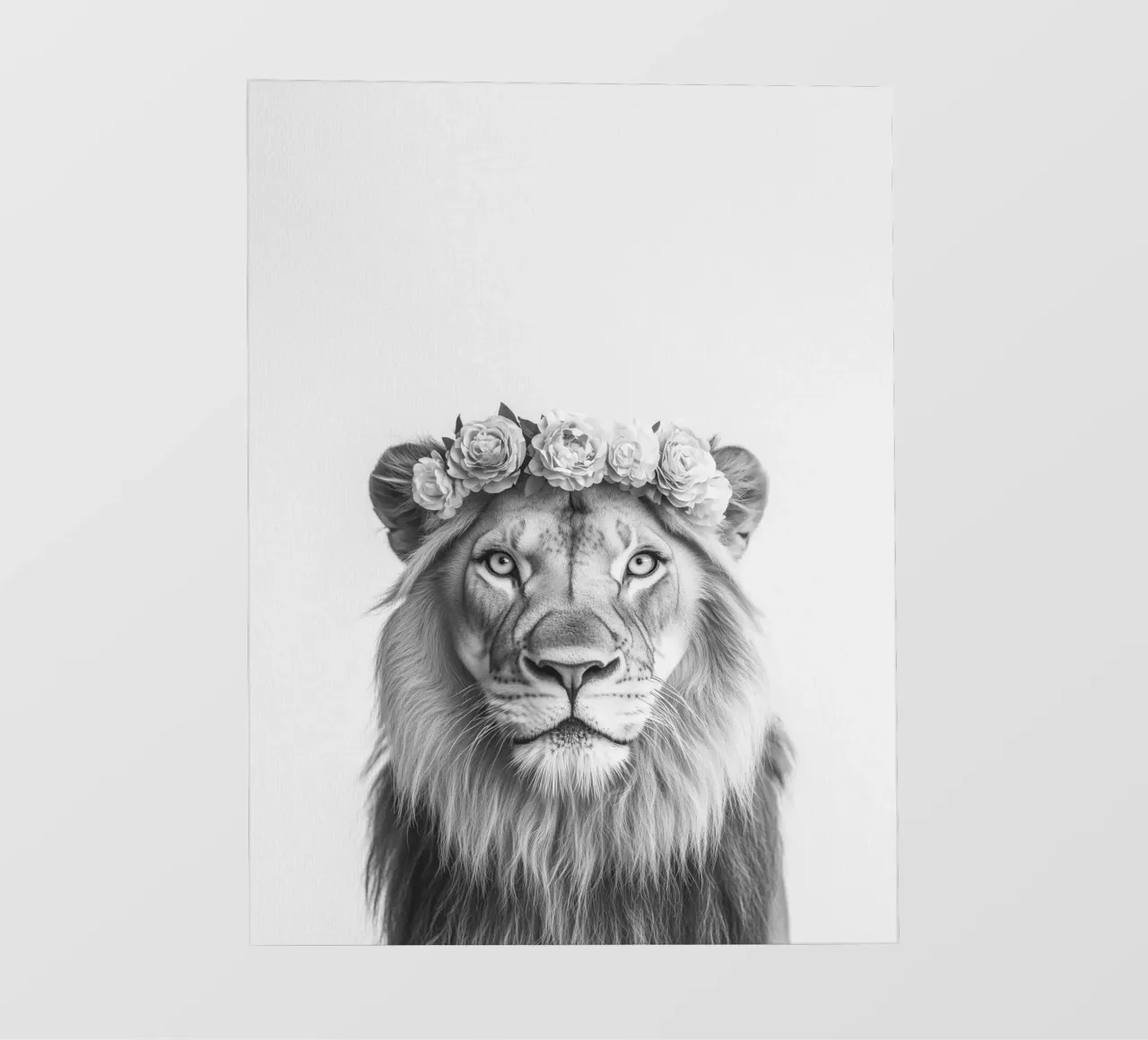 Leone Simba B&N telo in pvc da Carinaprint