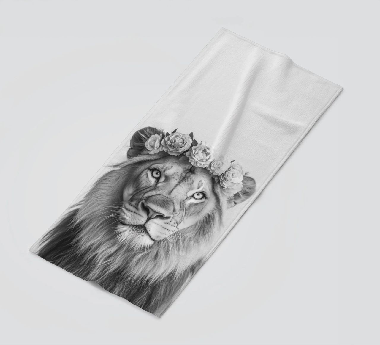 Leone Simba B&N telo mare da Carinaprint