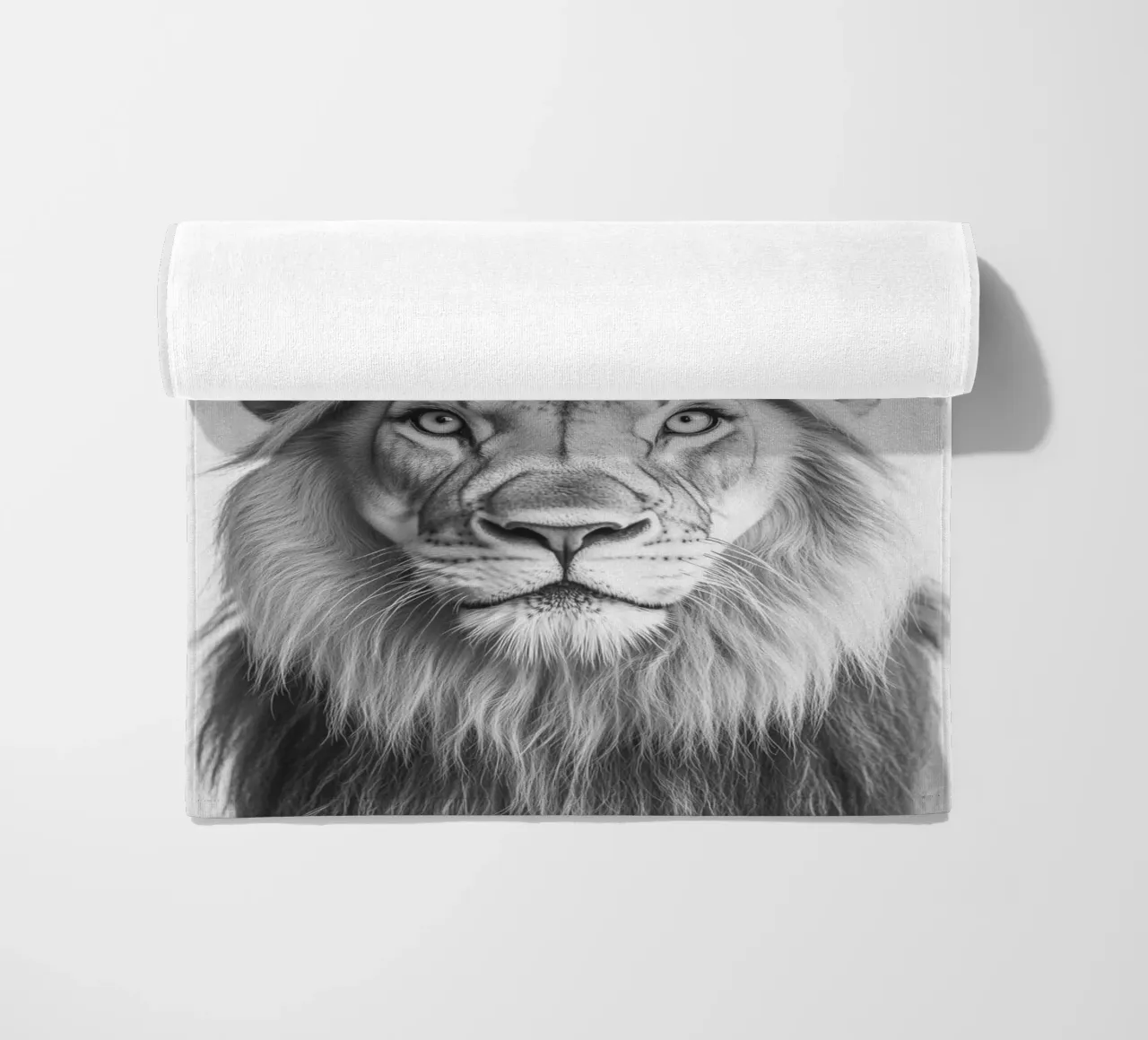 Leone Simba B&N telo mare da Carinaprint