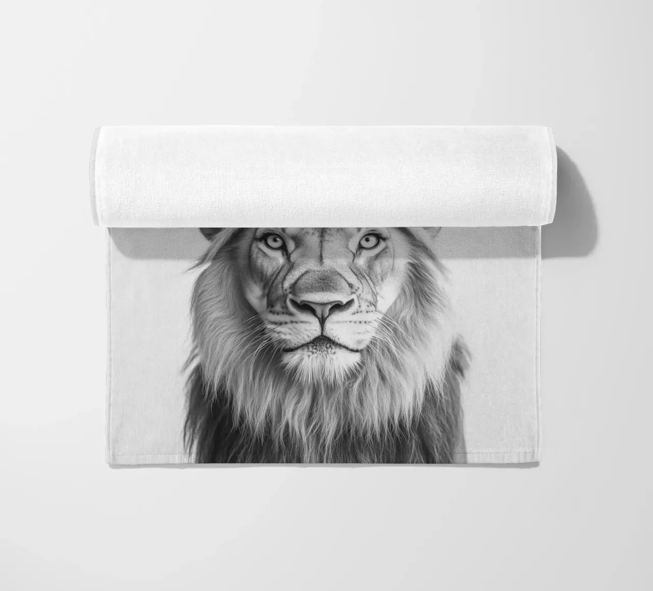 Leone Simba B&N telo mare da Carinaprint