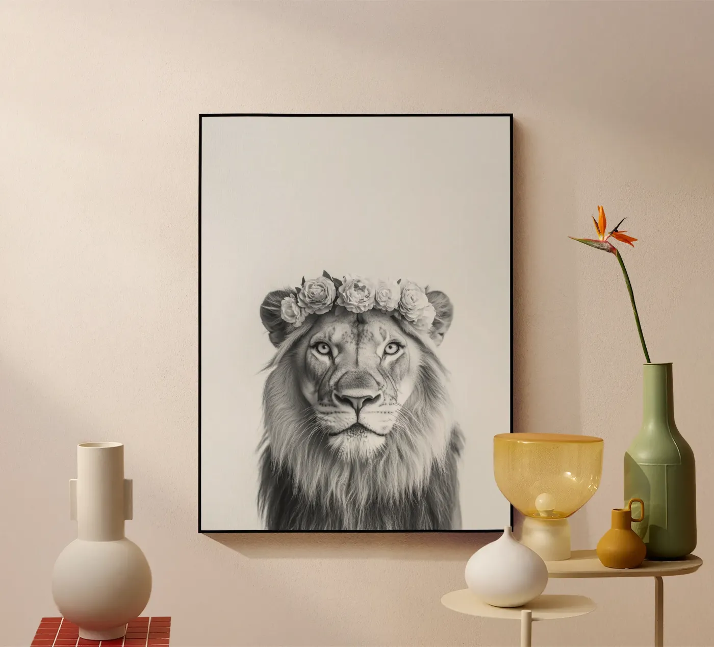 Leone Simba B&N plexiglass da Carinaprint