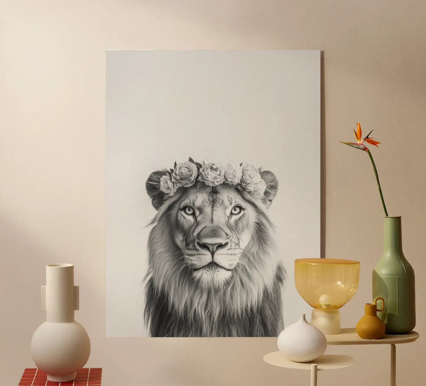 Leone Simba B&N plexiglass da Carinaprint