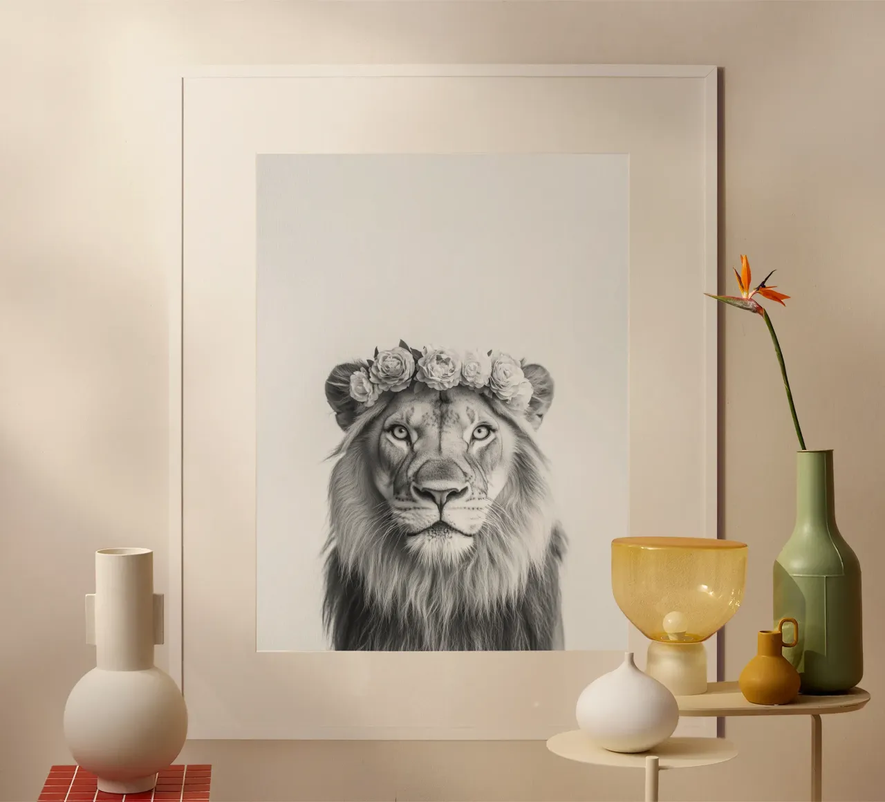 Leone Simba B&N carta hahnemühle da Carinaprint