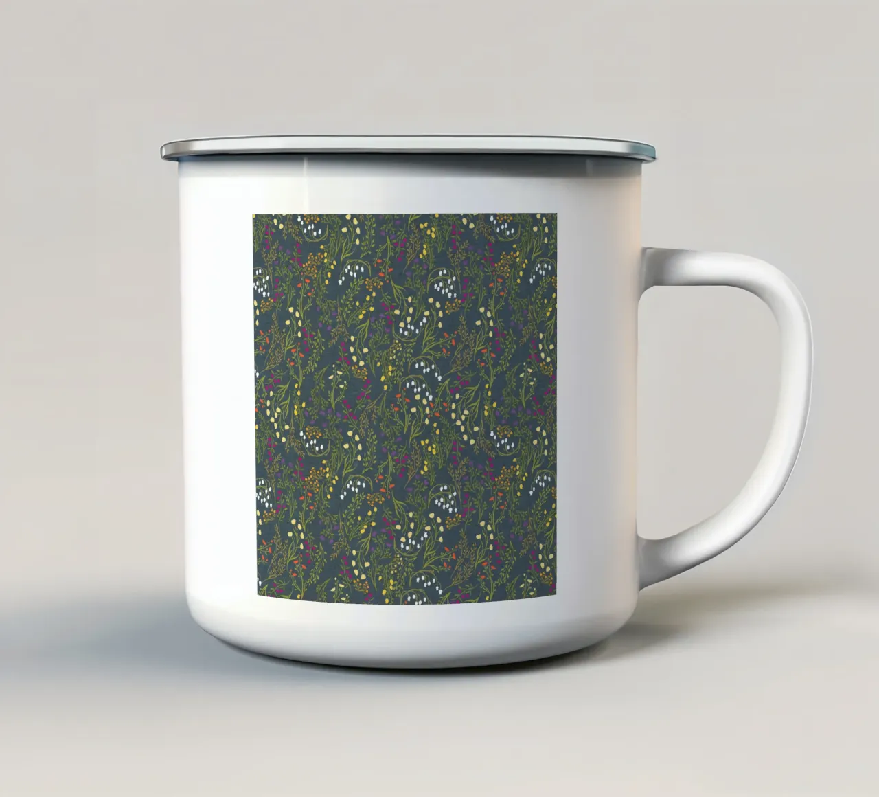 Cecilia Mok - Prato d'estate - Ardesia tazza in smalto da The Artcircle