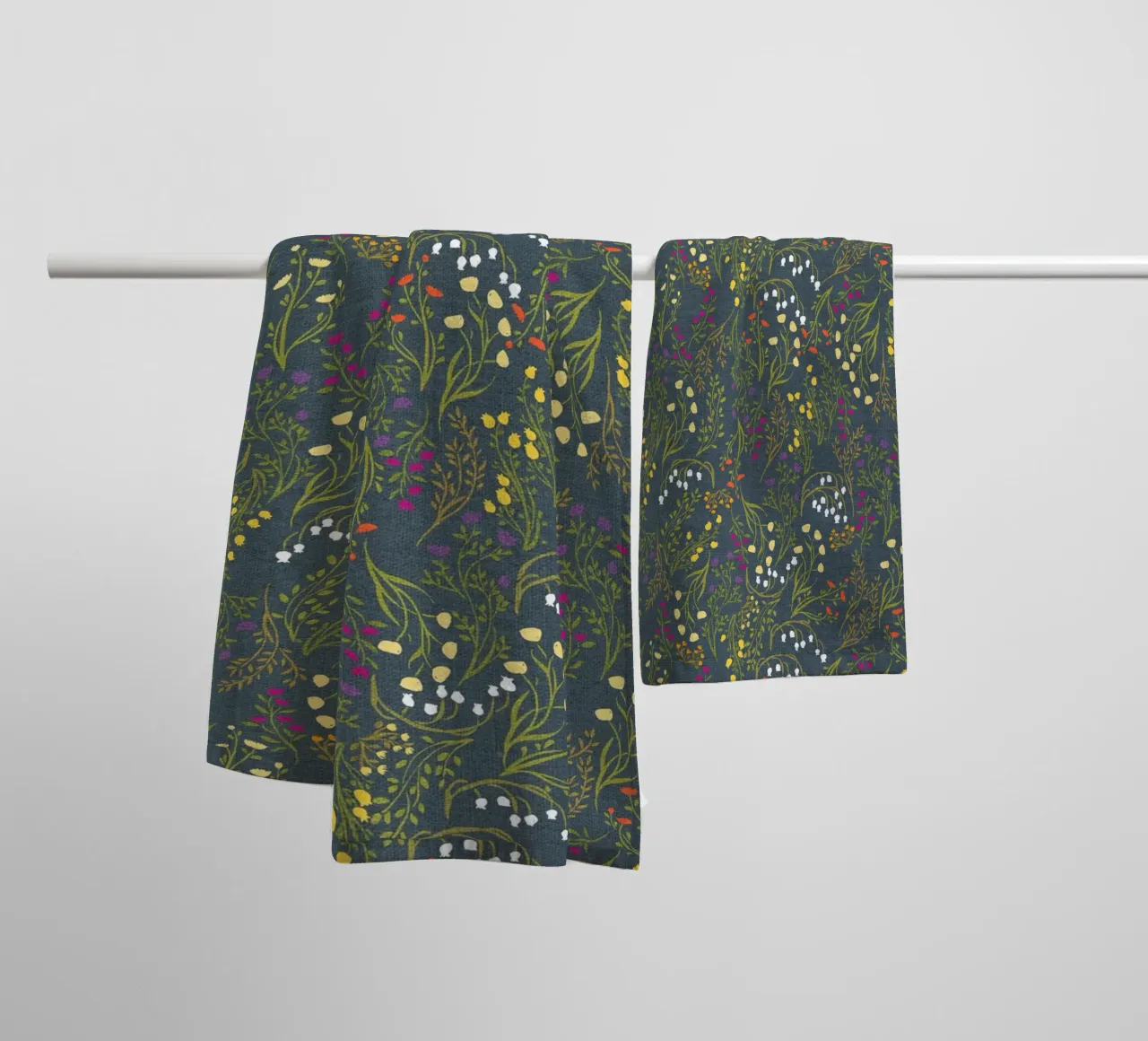 Cecilia Mok - Summer Meadow Slate towel by The Artcircle