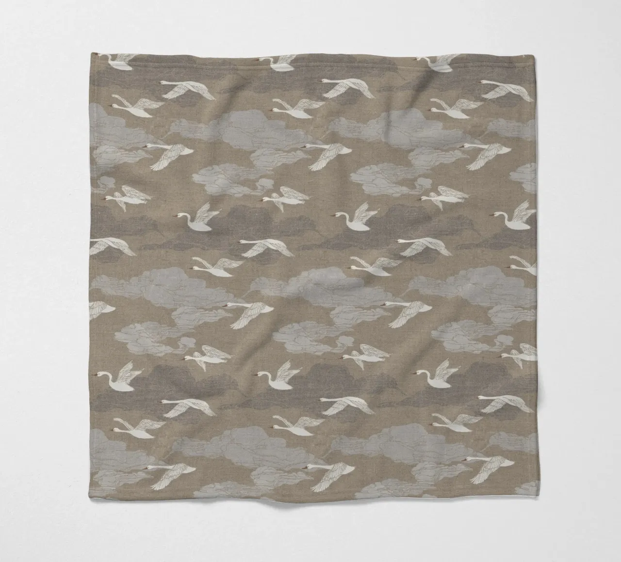 Cecilia Mok - Lino Wild Swans coperta in pile da The Artcircle