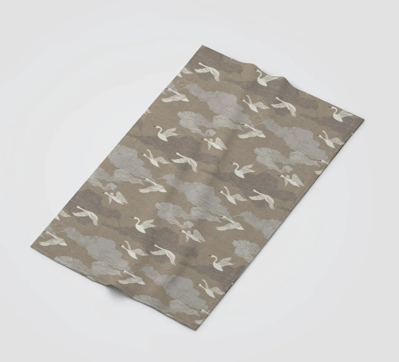 Cecilia Mok - Lino Wild Swans coperta in pile da The Artcircle