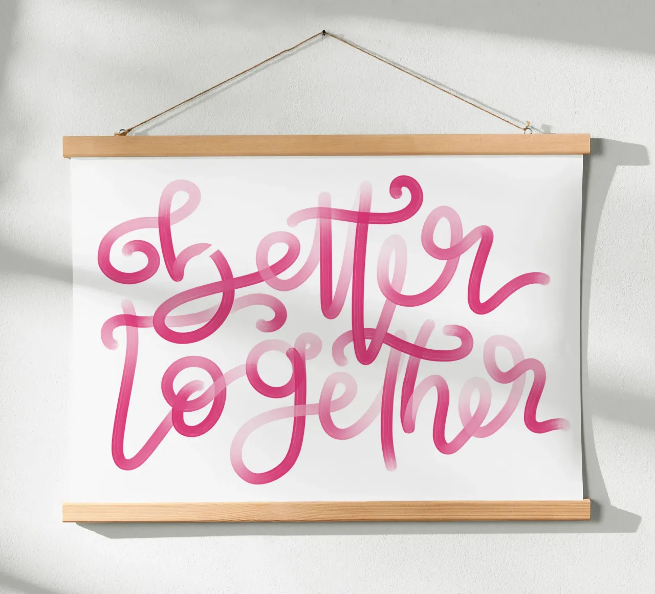 Better Together poster con telaio in plastica da LIMITED EDITION LETTERS