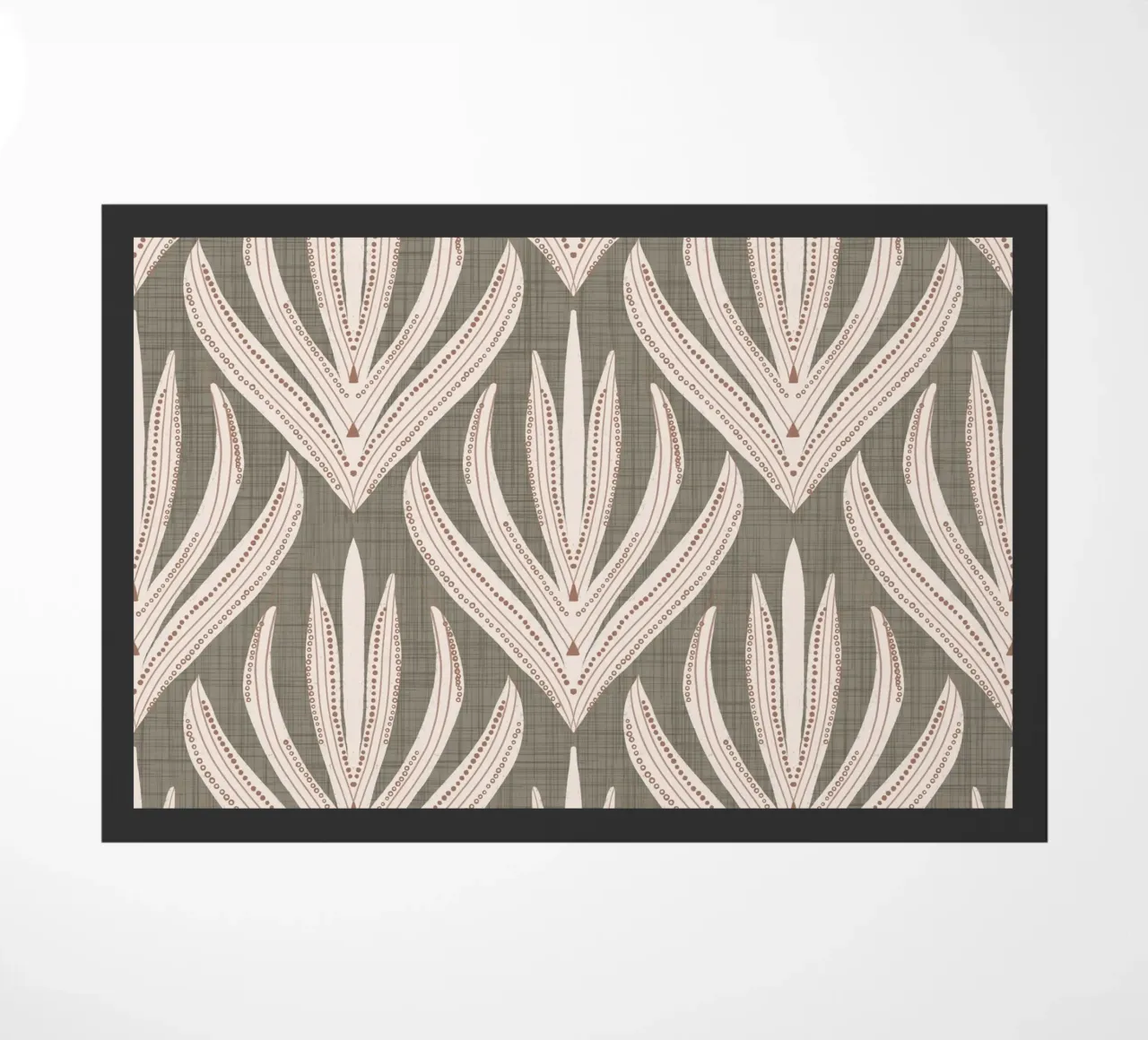 Retro Folk Leaf Laurel Oak PANTONE 17-0610 - Mid Century Mod zerbino da susanacosta