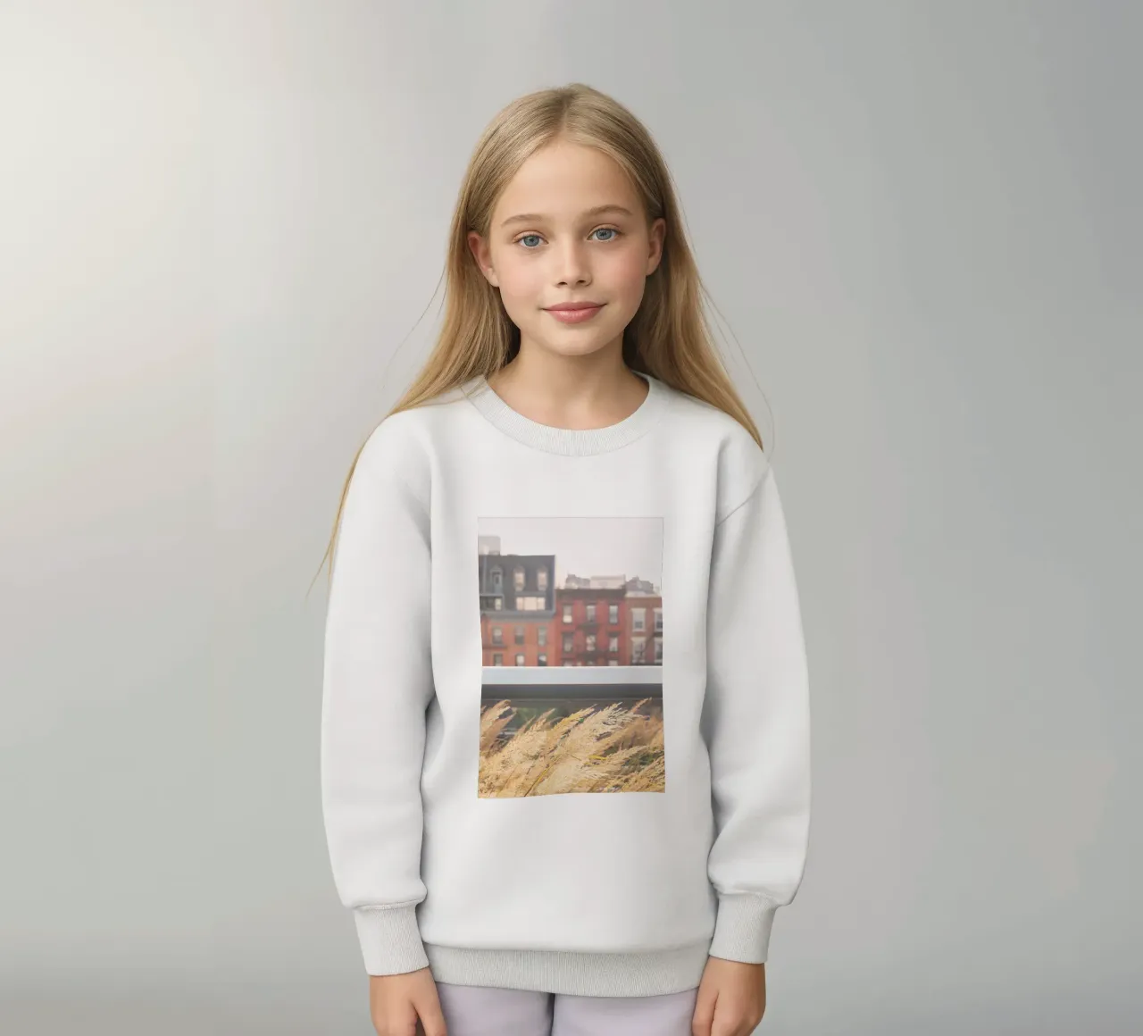 Nueva York, EE.UU. I Naturaleza en el High Line en el skyline bohemio sudadera para niño de Julie Travel Photography