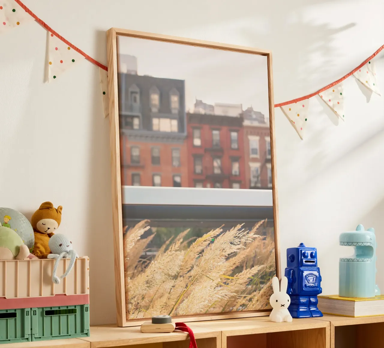 New York, VS I Natuur op de High Line in bohemien skyline canvas met Baklijst van Julie Travel Photography