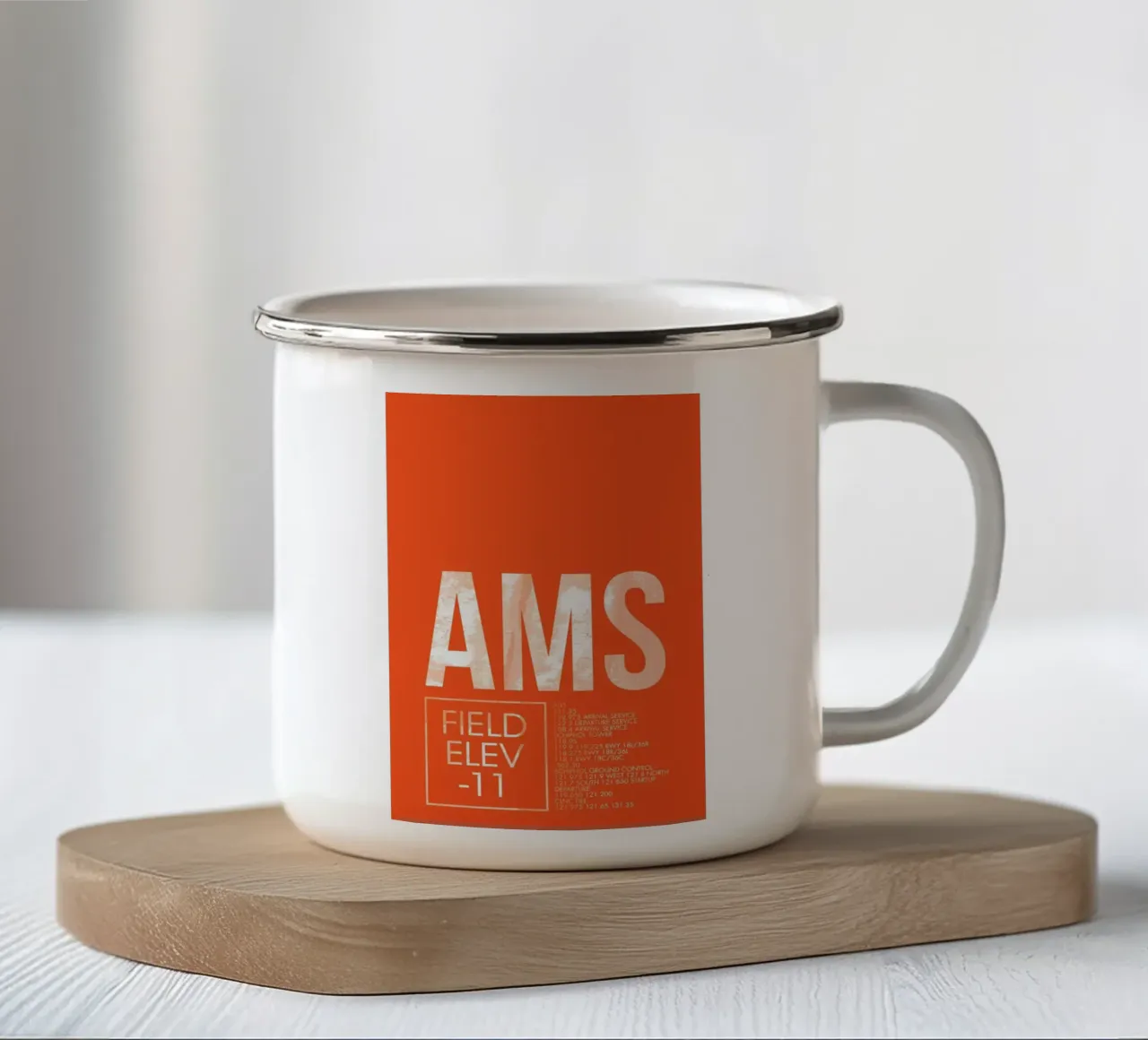 AMS Amsterdam tazza in smalto da 08left