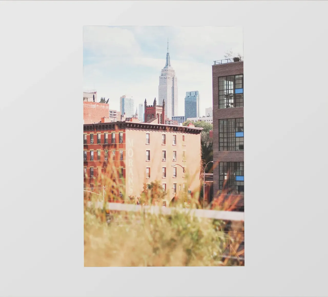 New York, USA I High Line sulla città con vista sullo skyline pellicola backlit da Julie Travel Photography