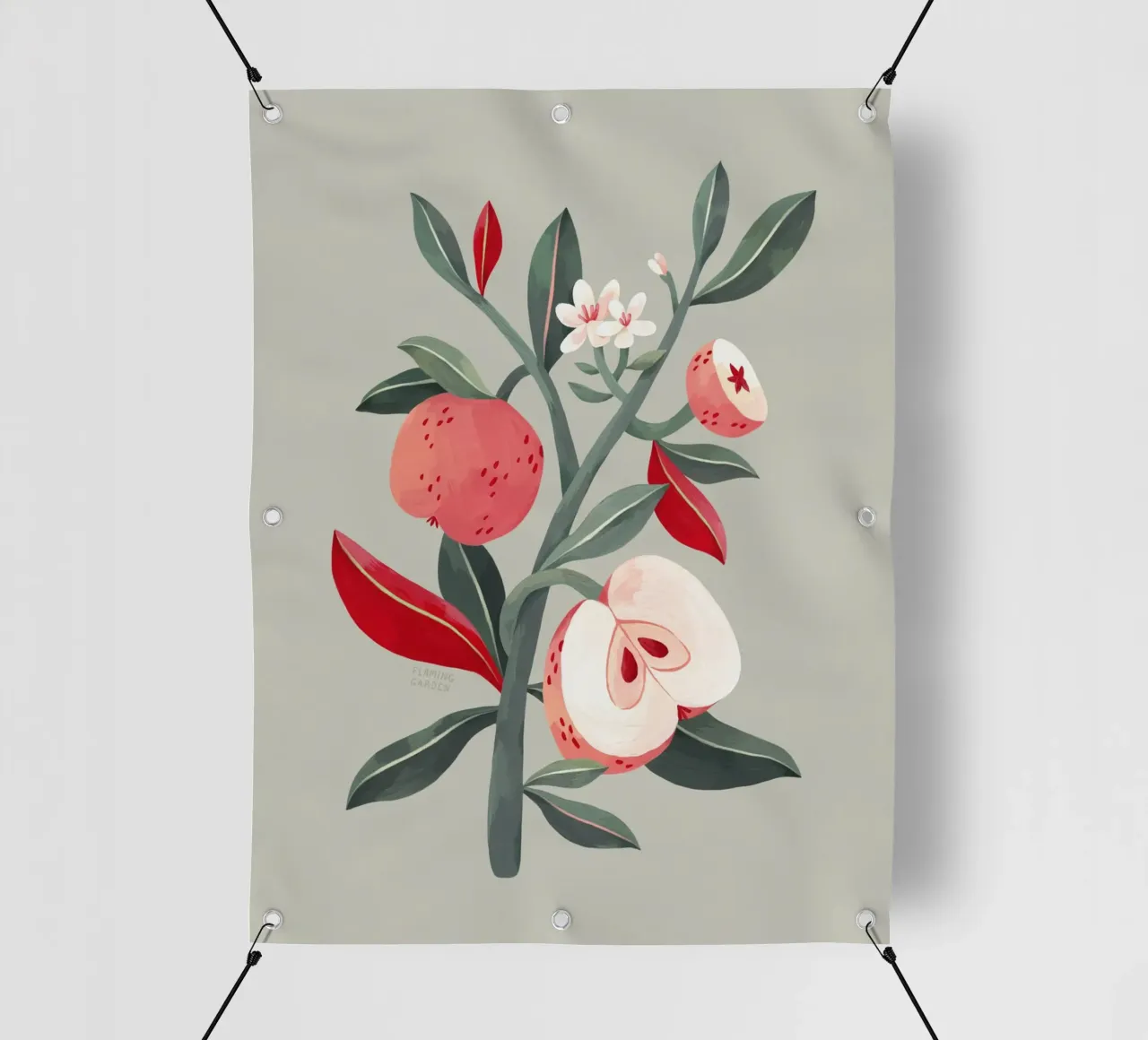 Giardino in fiamme - Albero di mele telo in pvc da The Artcircle