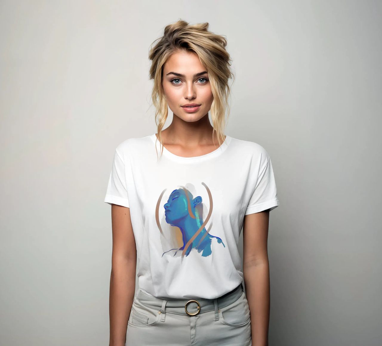 Azul women's fitted t-shirt by Klo~