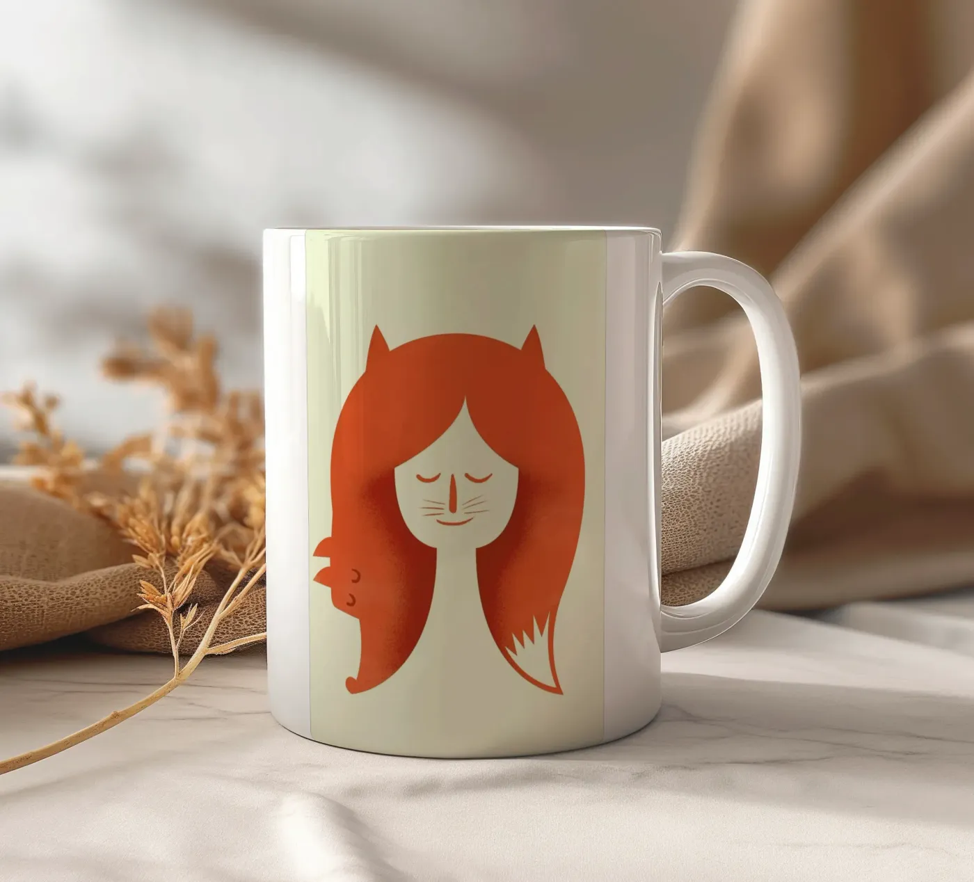 Fox Head ceramic mug by Chris Wharton