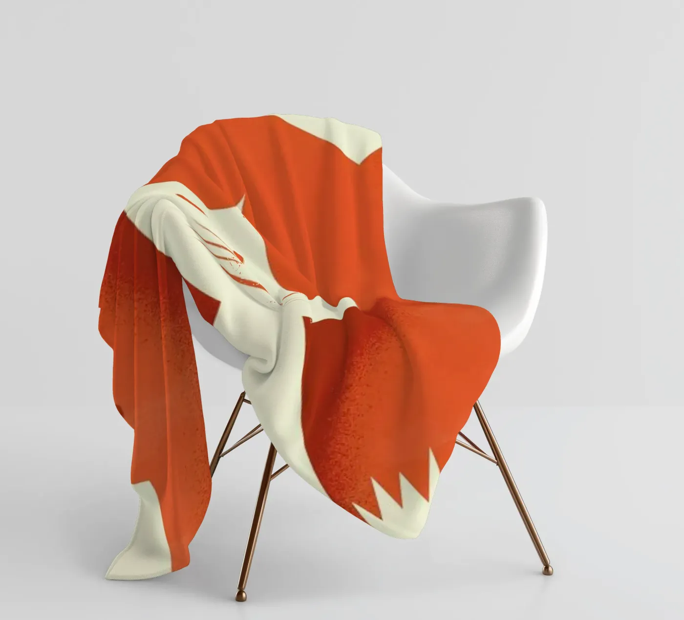 Fox Head fleece blanket by Chris Wharton