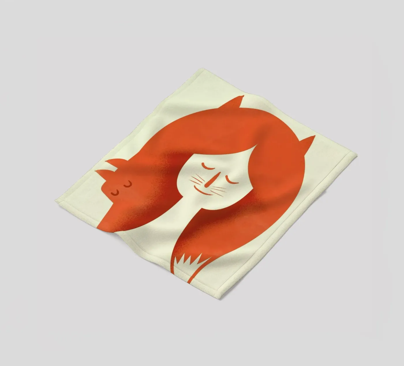 Fox Head fleece blanket by Chris Wharton