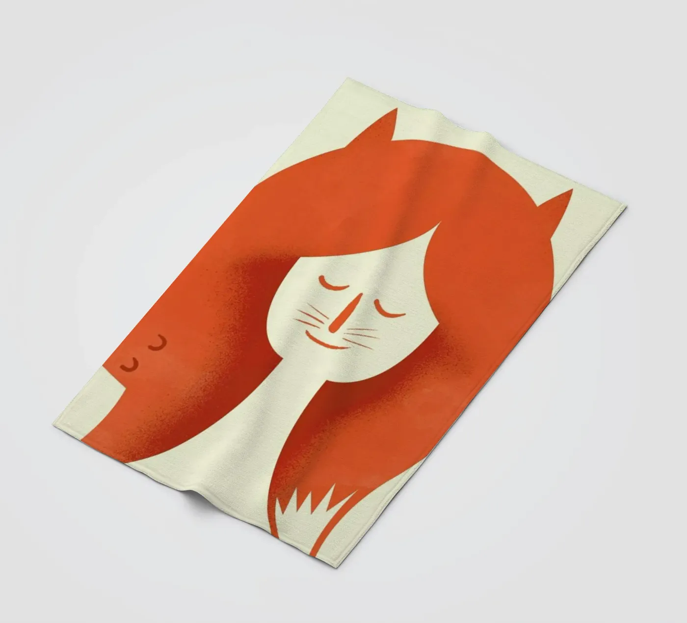 Fox Head fleece blanket by Chris Wharton