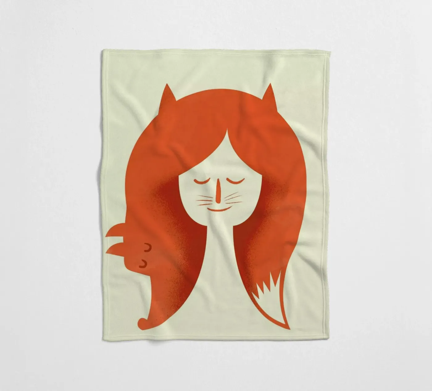 Fox Head fleece blanket by Chris Wharton