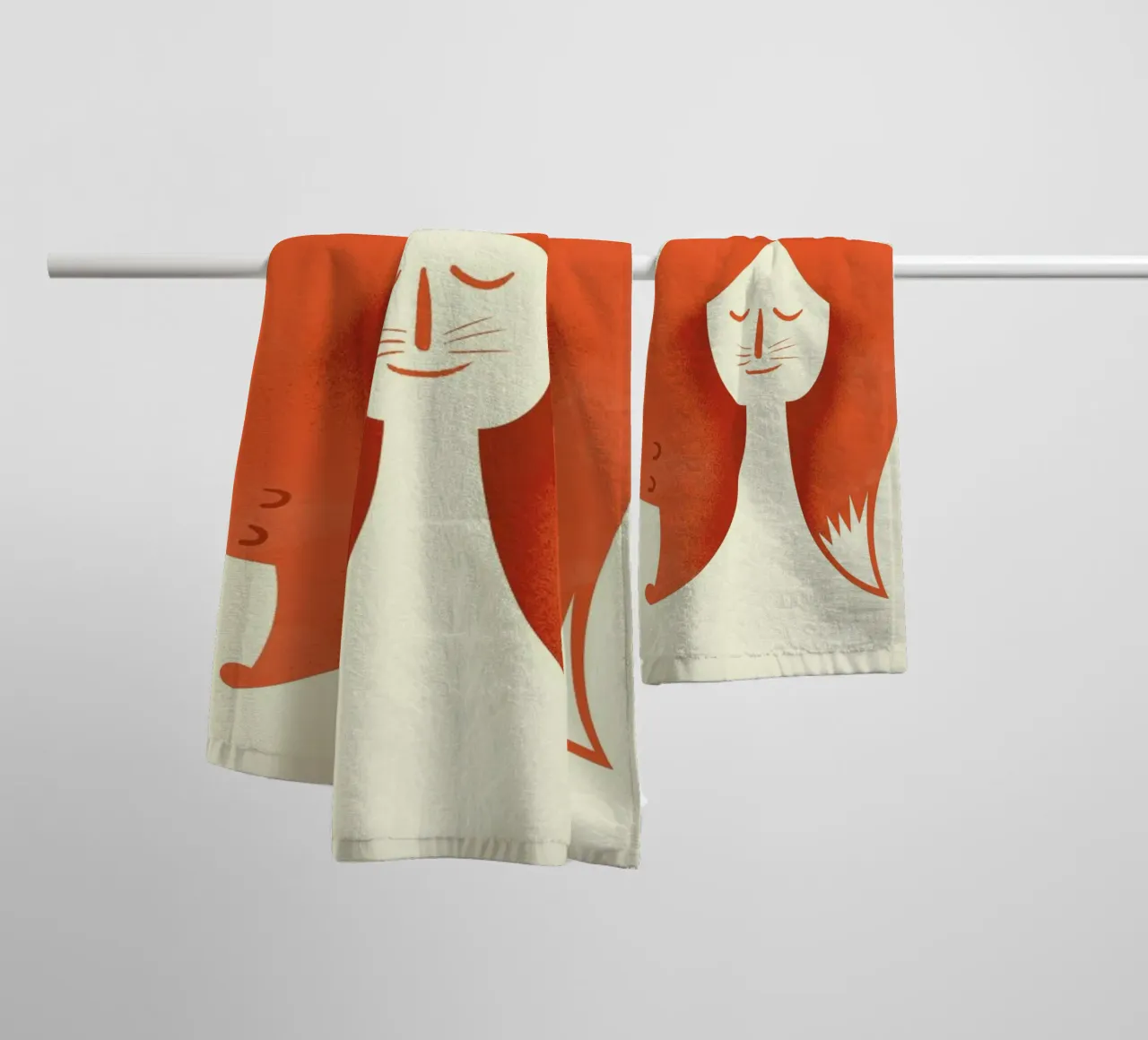 Fox Head asciugamano da bagno da Chris Wharton