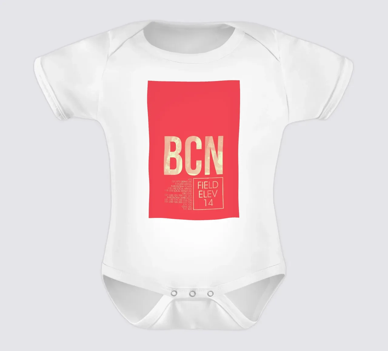 BCN Barcelona short-sleeve baby romper by 08left