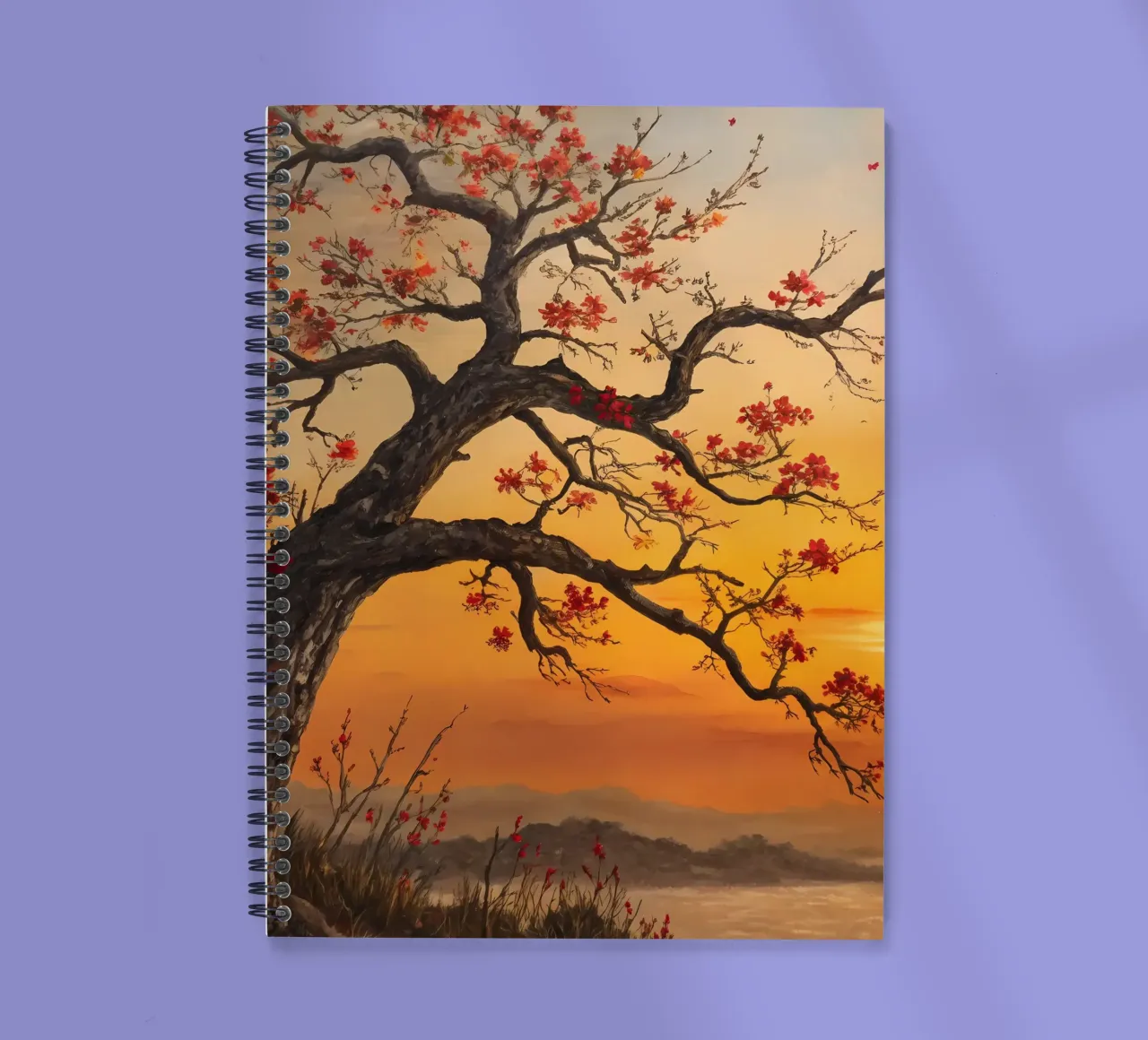 Sérénité cramoisie carnet à spirale de Artistic-shop