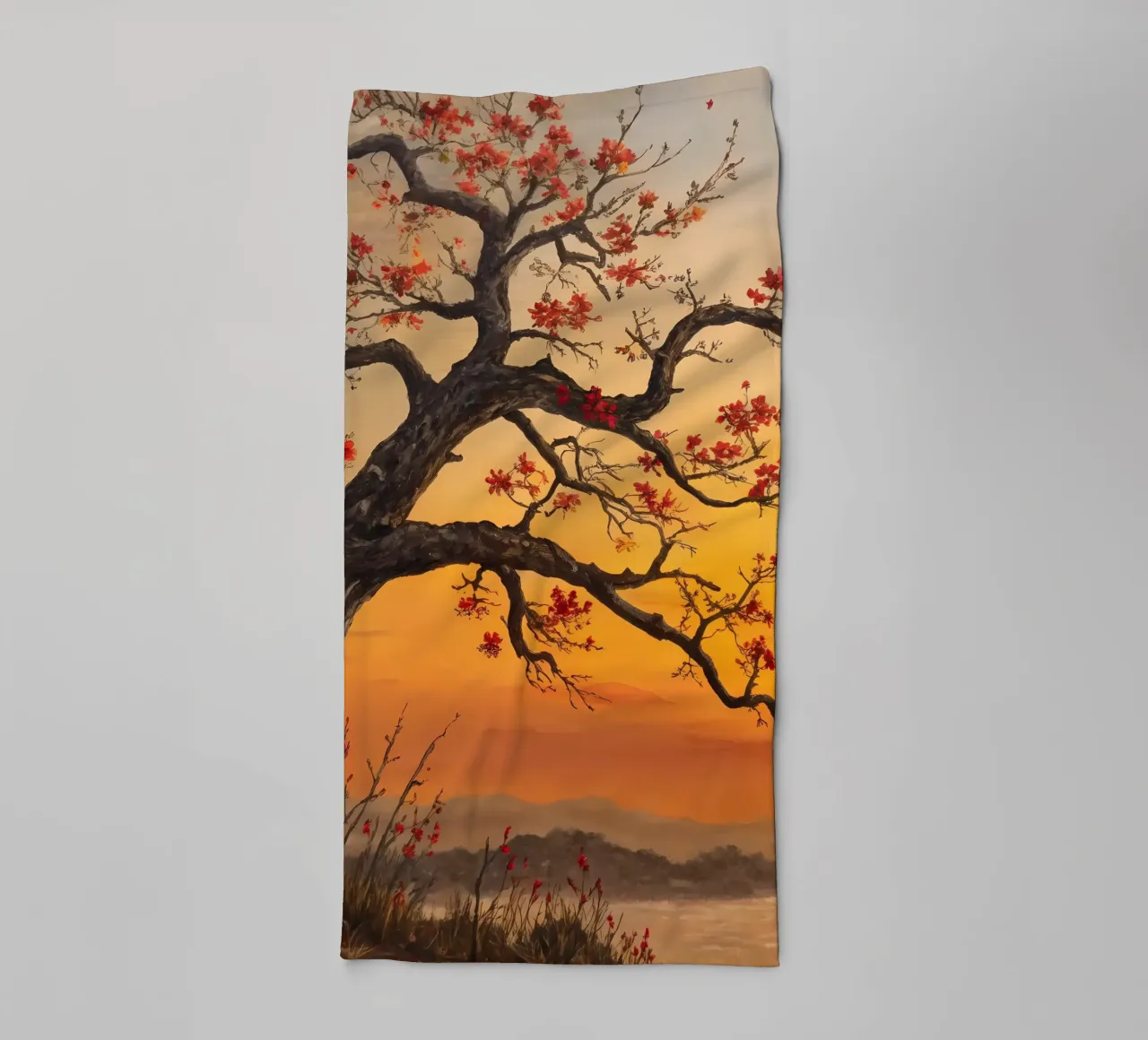 Serenità cremisi asciugamano da bagno da Artistic-shop