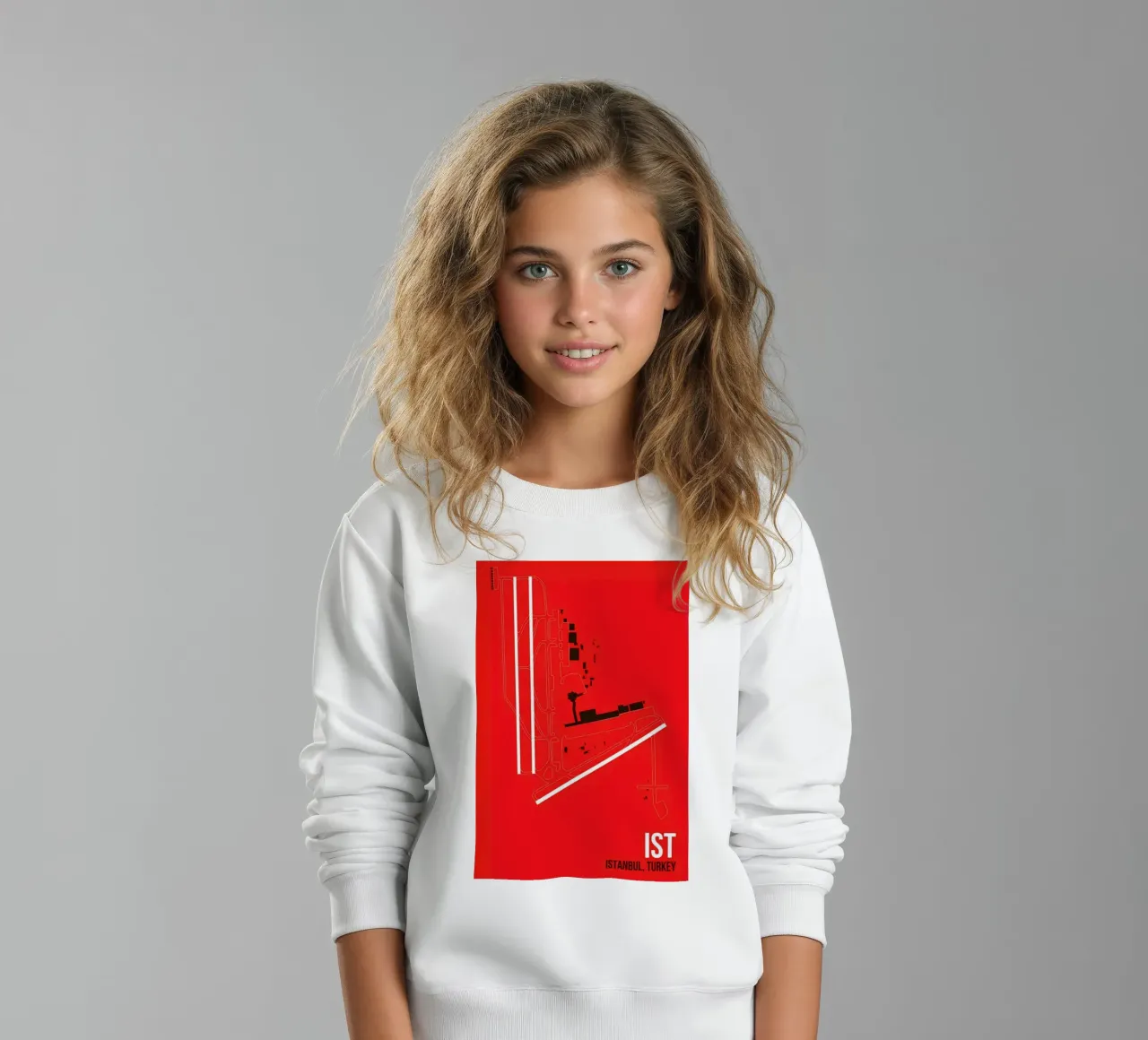 IST Airport Istanbul kids sweatshirt by 08left