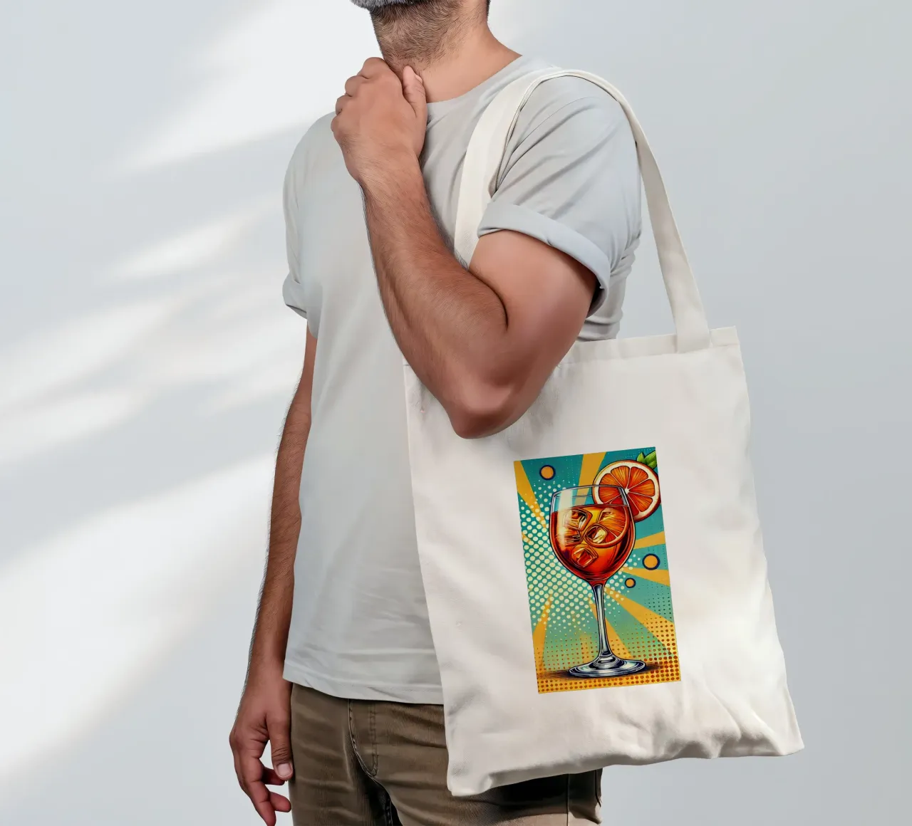Aperol Pop Art borsa in juta da Digital Naive