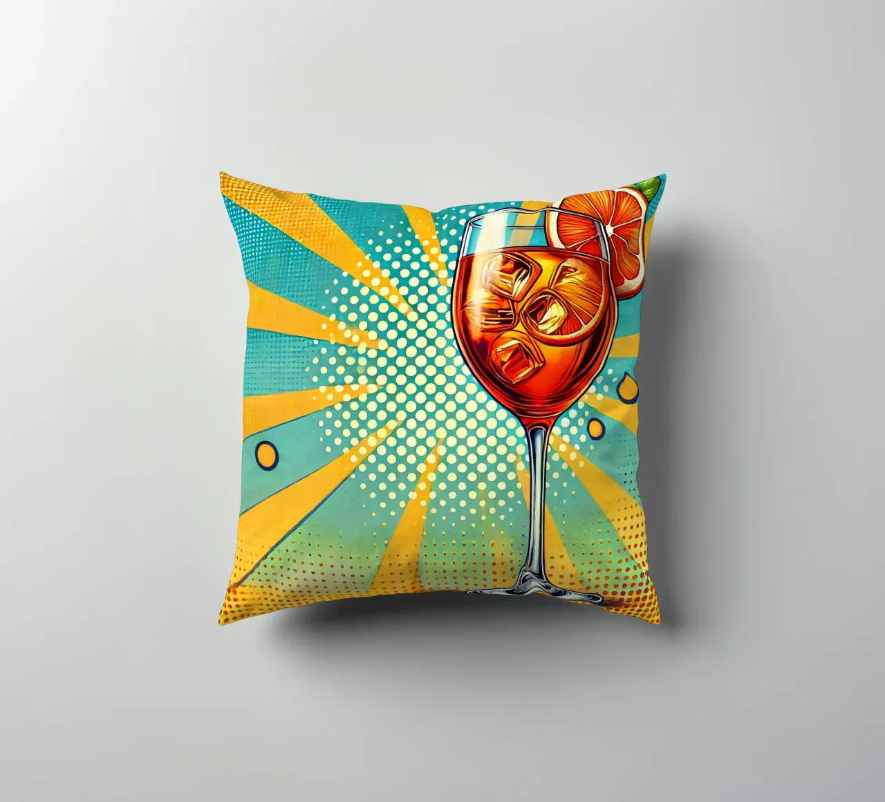 Aperol Pop Art cuscino da Digital Naive