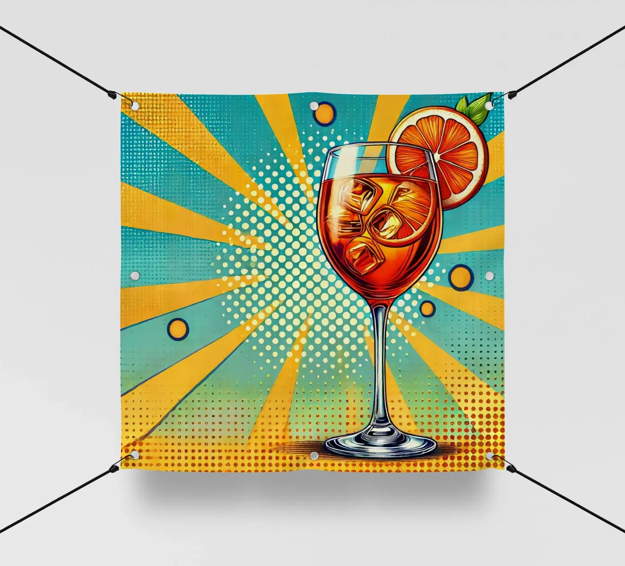 Aperol Pop Art telo in pvc da Digital Naive