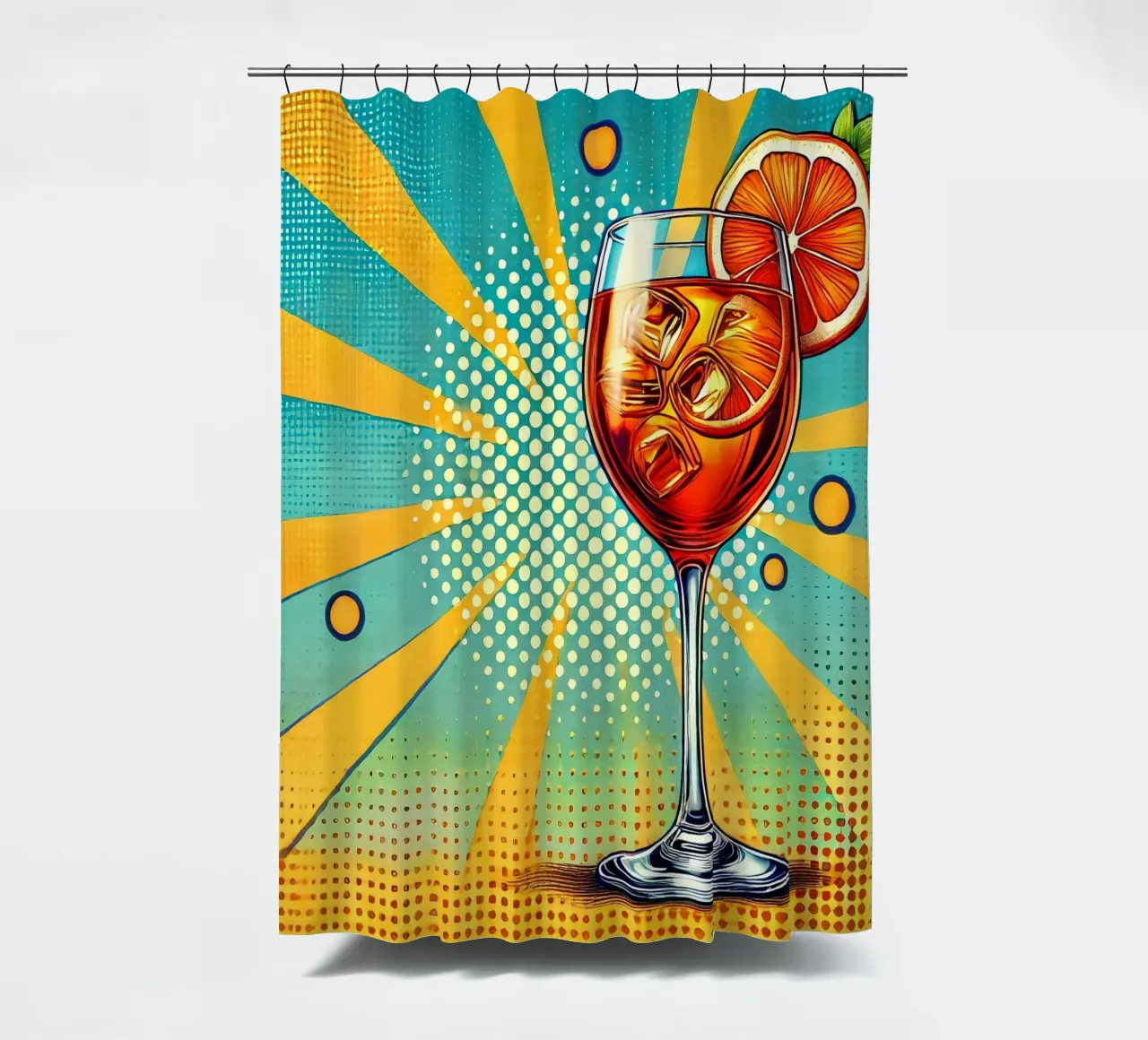 Aperol Pop Art tenda da doccia da Digital Naive