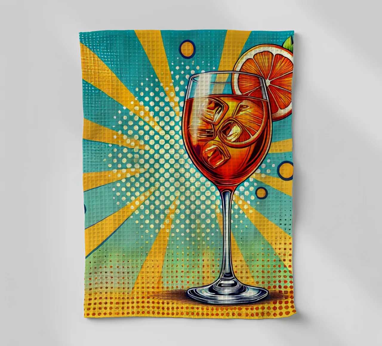 Aperol Pop Art canovaccio da cucina da Digital Naive
