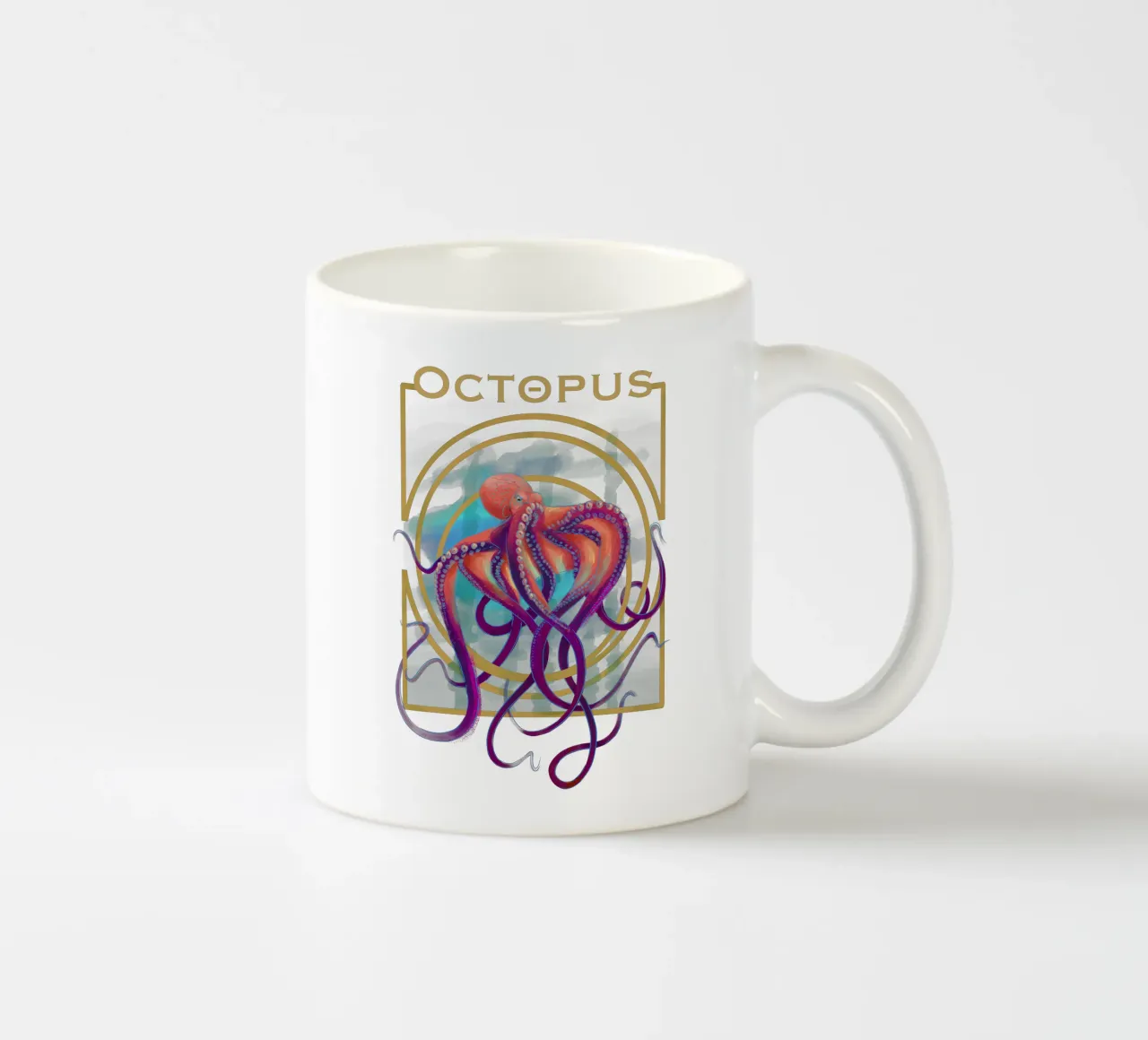 Octopus tazza in ceramica da Klo~